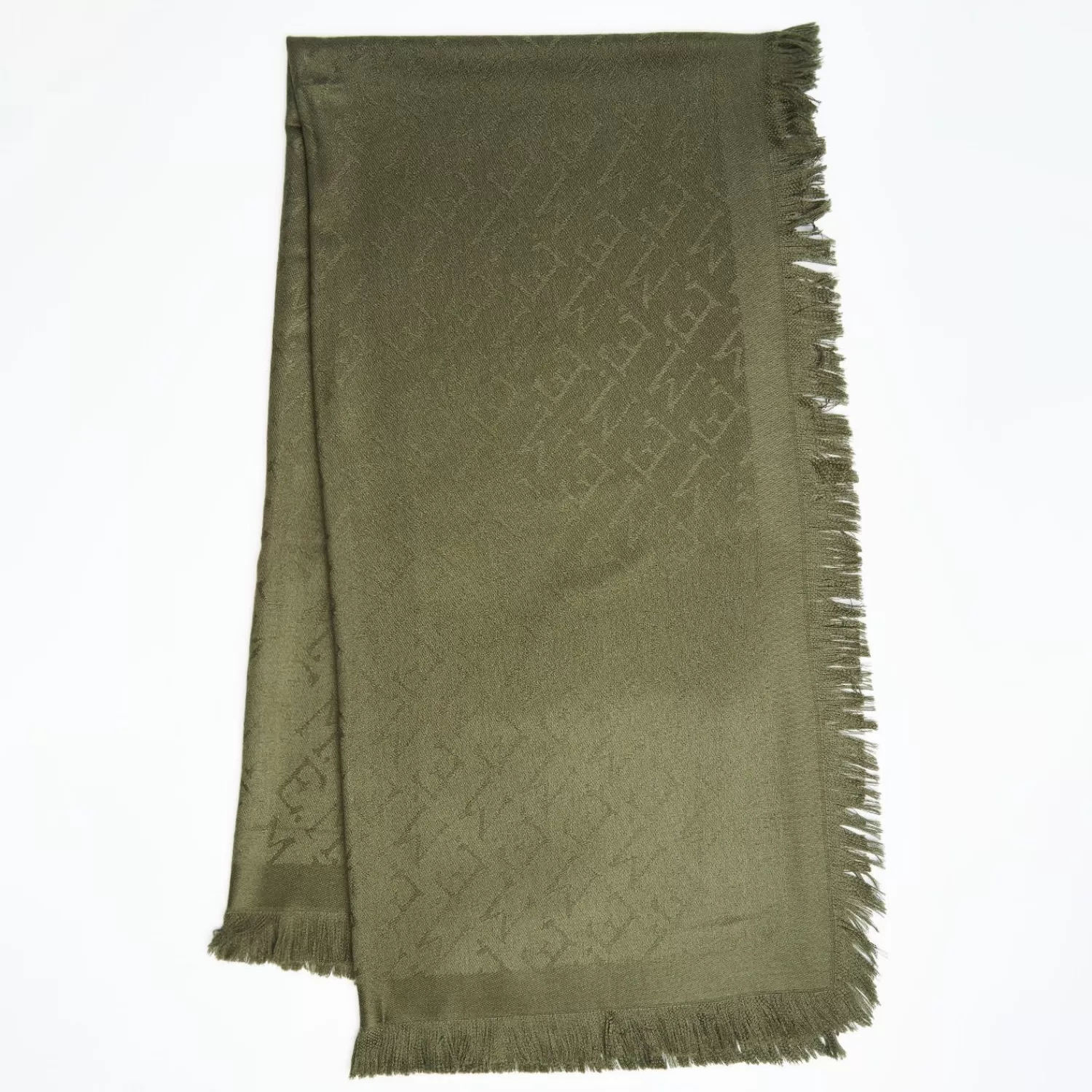 Dark Green Em Logo Wool And Silk Stole>E.Marinella Best