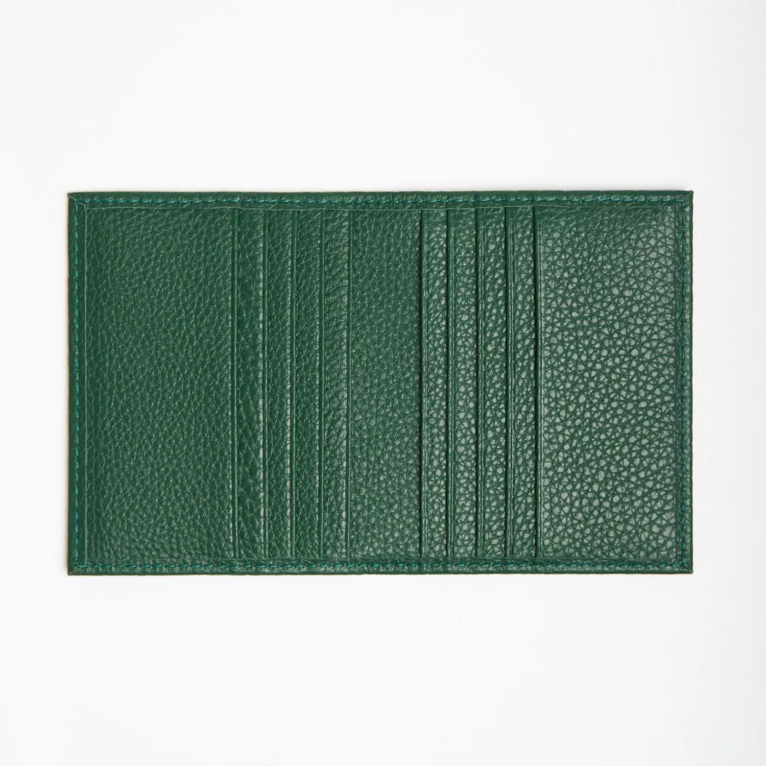 Dark Green Hammered Leather Folding Card Holder - 10 Compartments>E.Marinella Cheap