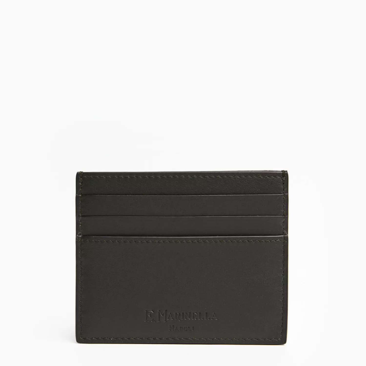 Dark Green Leather Credit Card Holder - 7 Compartments>E.Marinella Best