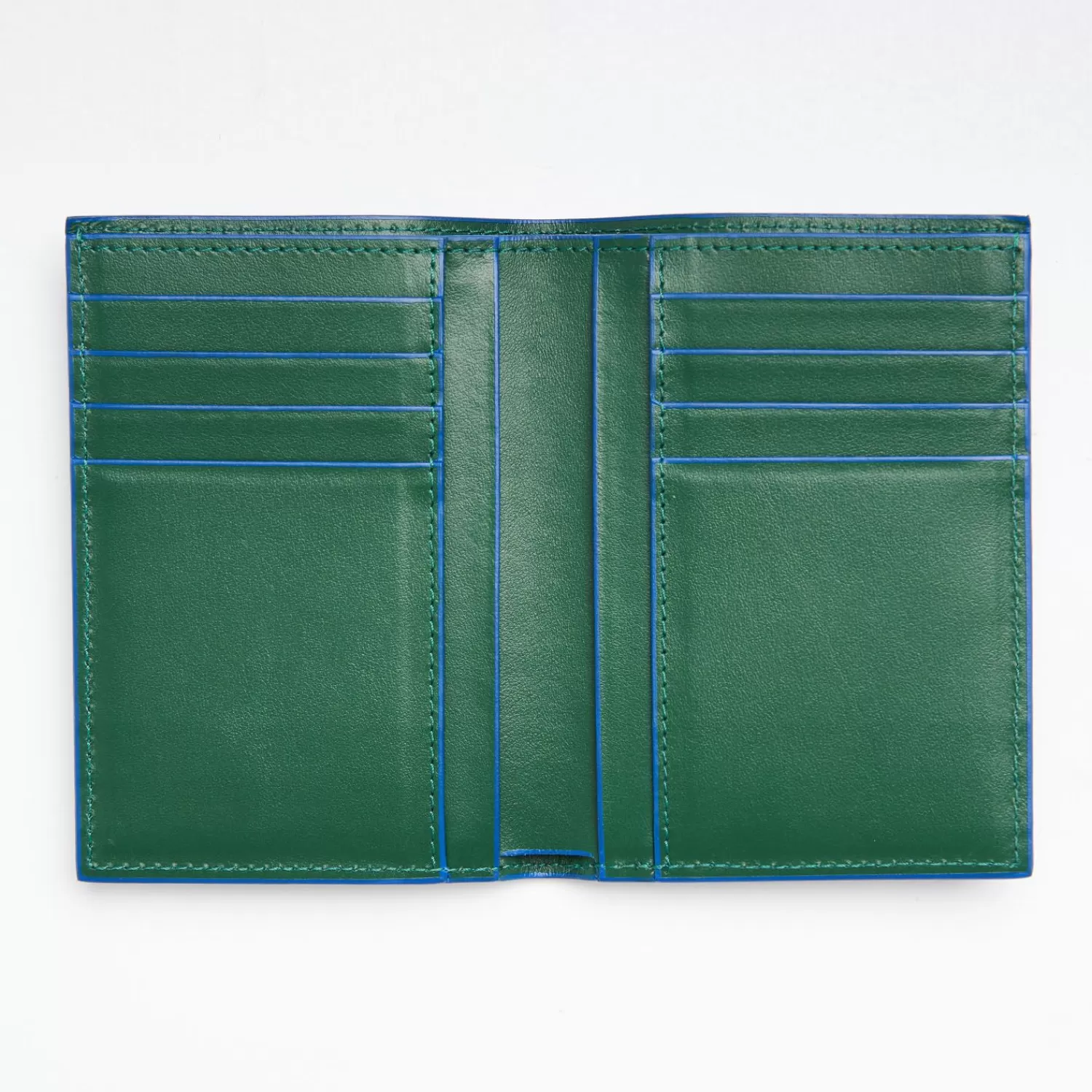 Dark Green Leather Vertical Wallet>E.Marinella Shop