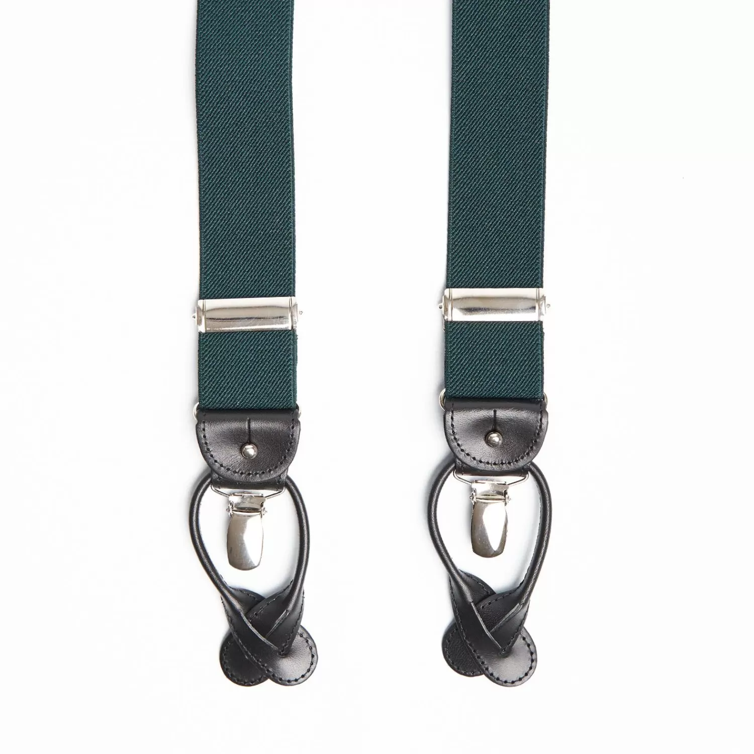 Dark Green Plain Colour Braces>E.Marinella Online