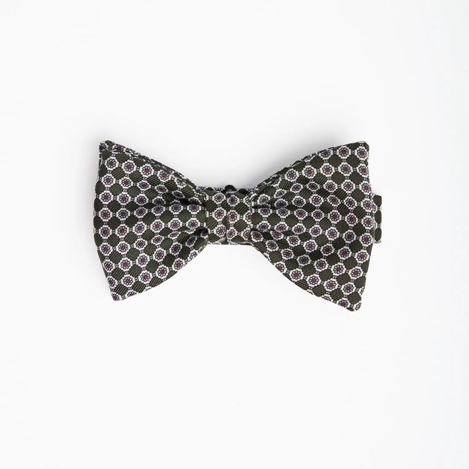 Dark Green Pre-Knotted Bowtie Small Flower Pattern>E.Marinella Cheap