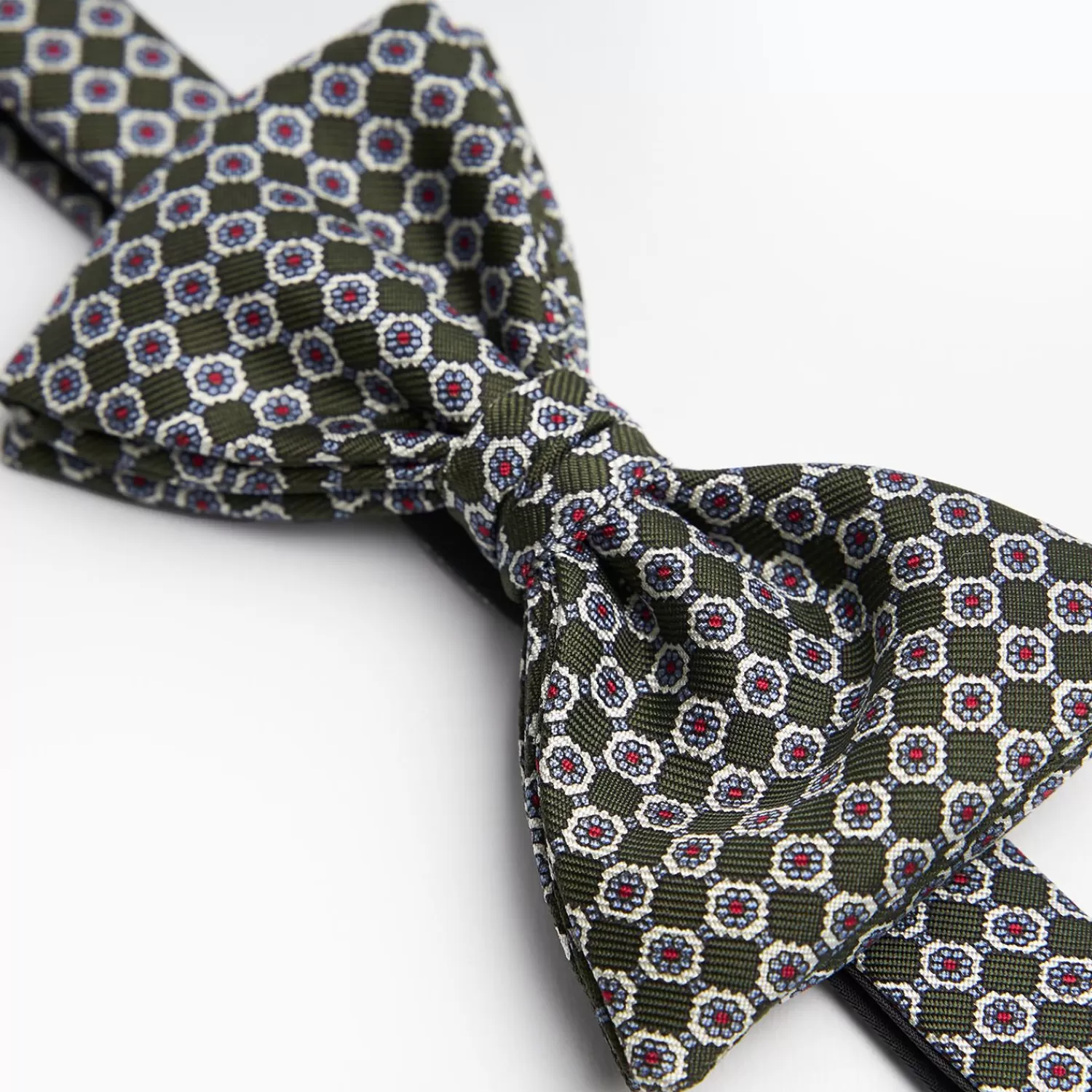 Dark Green Pre-Knotted Bowtie Small Flower Pattern>E.Marinella Cheap