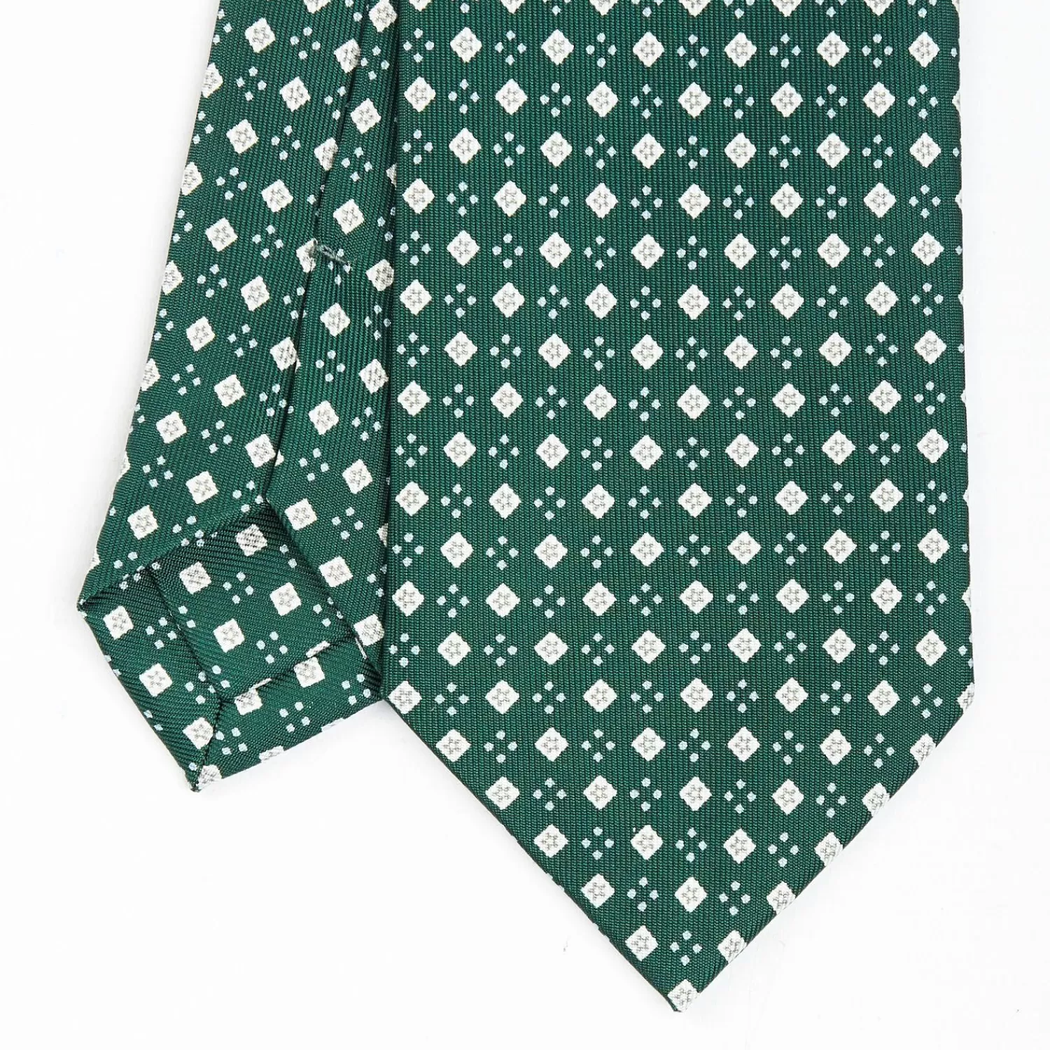Dark Green Sartorial Classic Silk Tie - Small Flower Pattern>E.Marinella Cheap