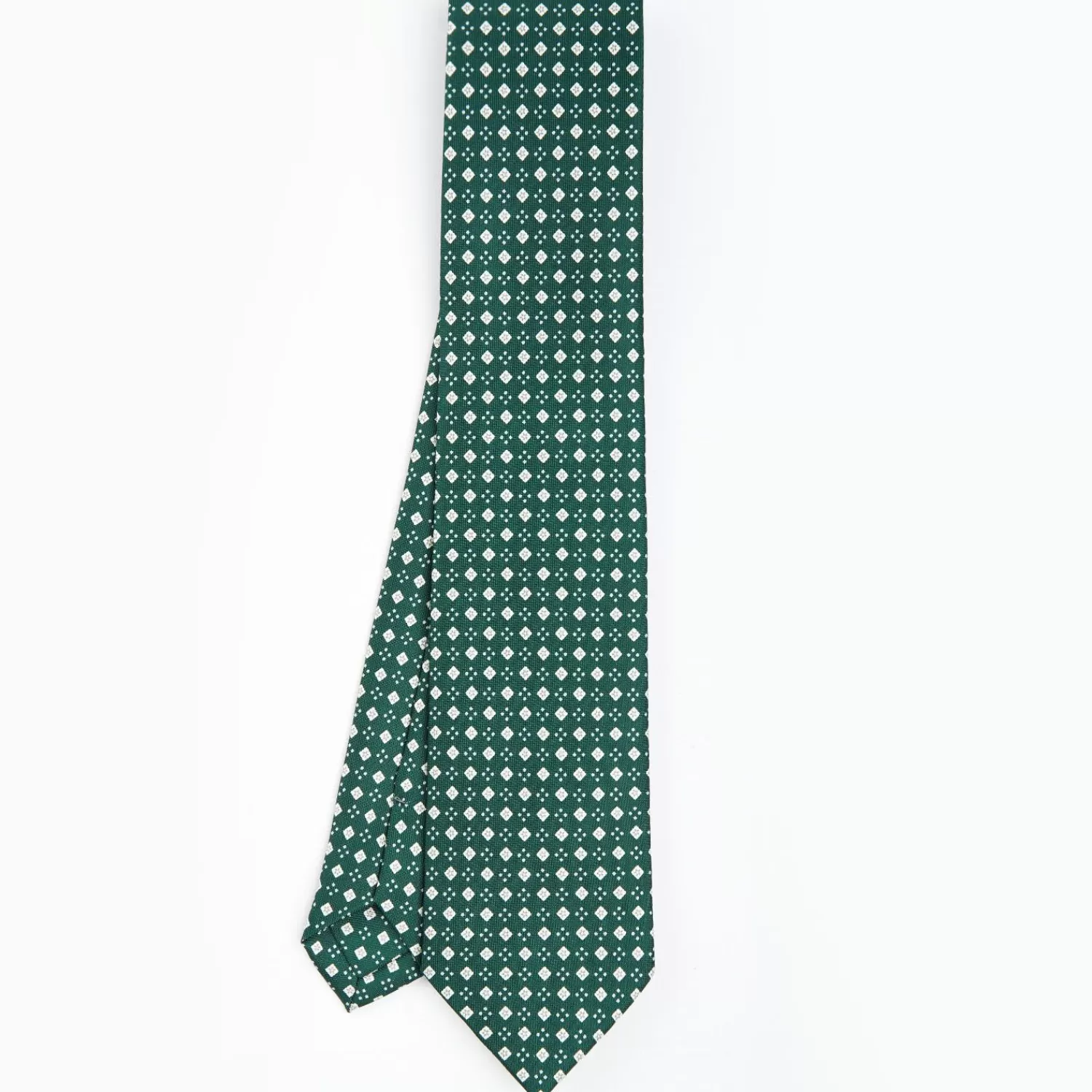 Dark Green Sartorial Classic Silk Tie - Small Flower Pattern>E.Marinella Cheap