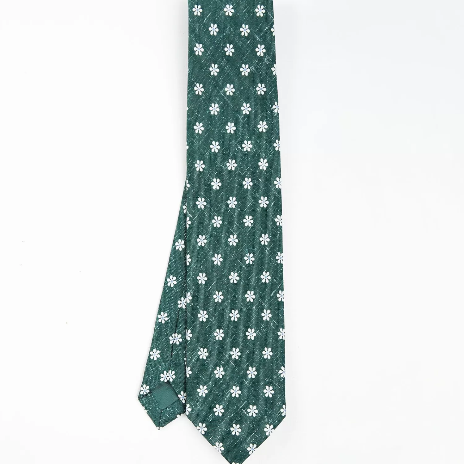 Dark Green Sartorial Cotton And Silk Tie - Large Flower Pattern>E.Marinella Best Sale