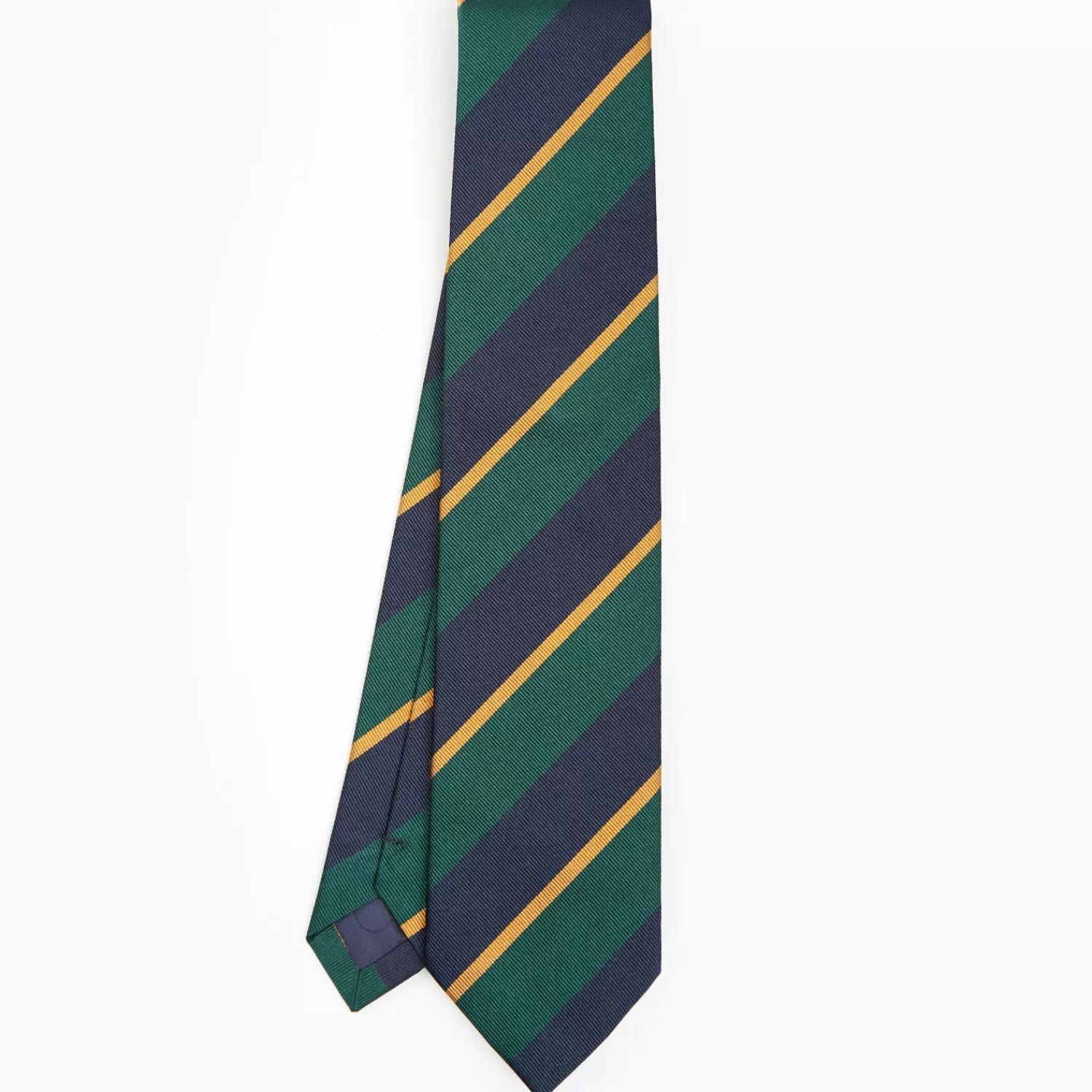 Dark Green Sartorial Striped Silk Tie>E.Marinella Outlet