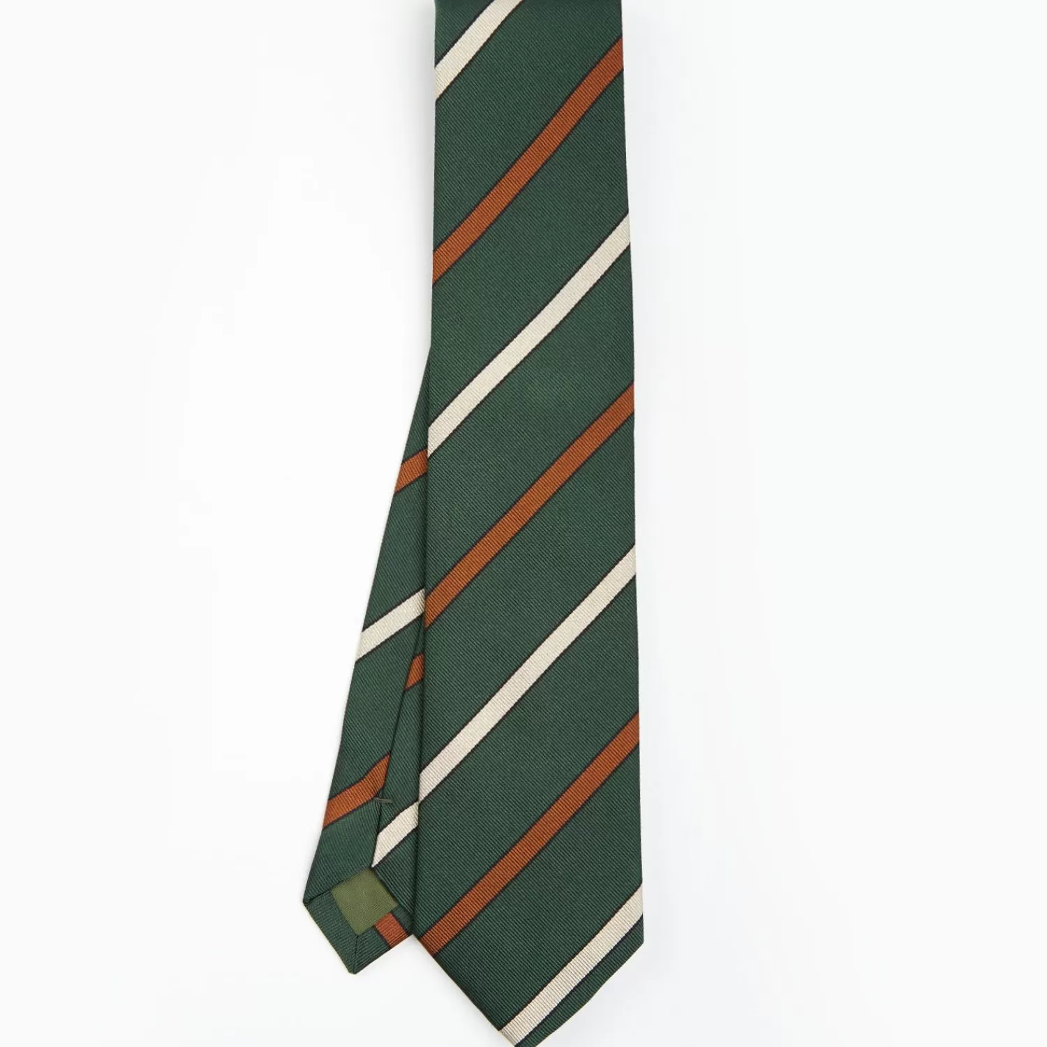 Dark Green Sartorial Striped Silk Tie>E.Marinella Flash Sale