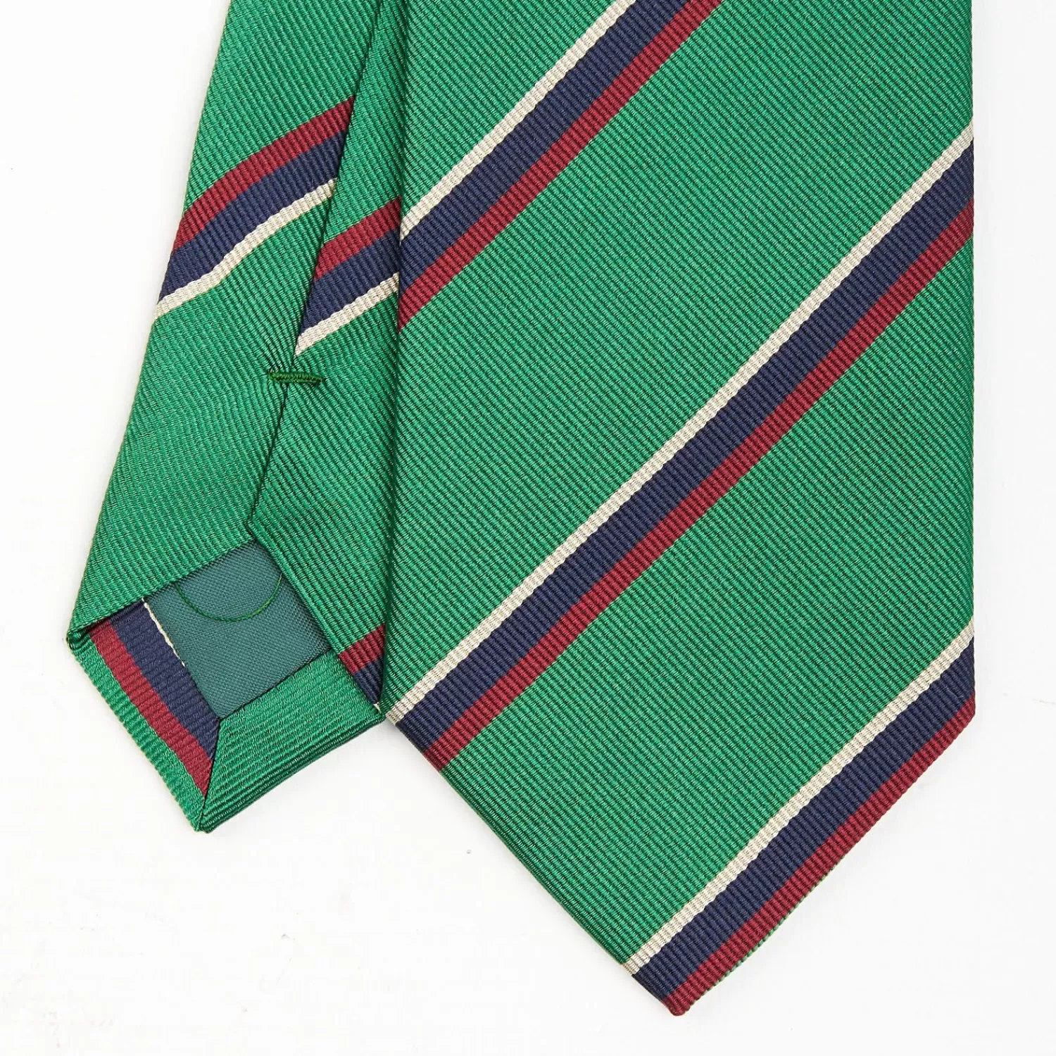 Dark Green Sartorial Striped Tie>E.Marinella Best