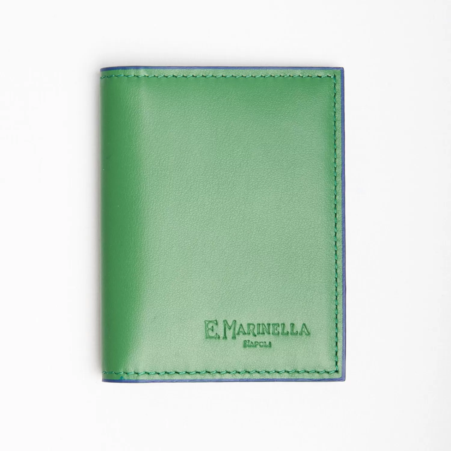 Dark Green Smooth Leather Folding Card Holder - 10 Compartments>E.Marinella Discount