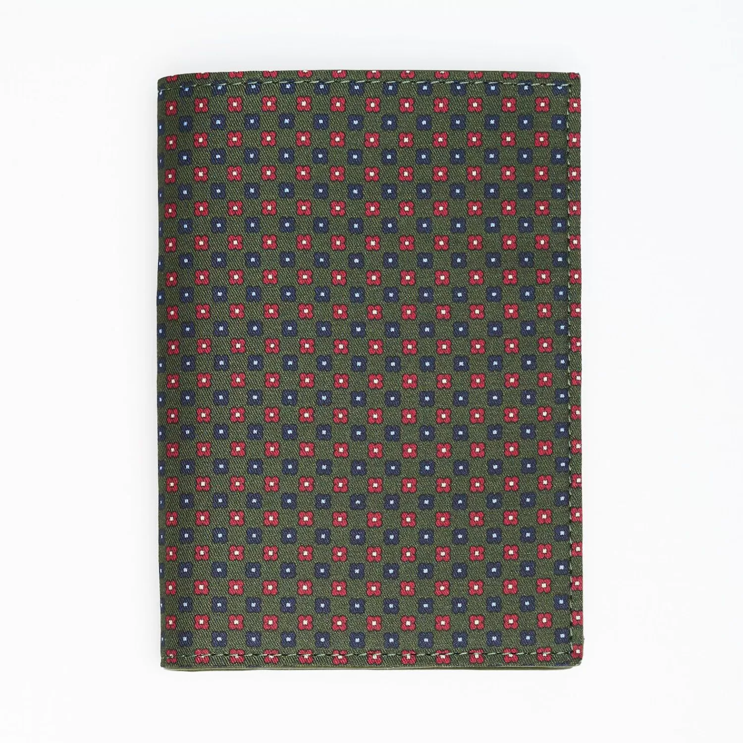 Dark Green Vertical Wallet In Silk And Leather>E.Marinella Outlet