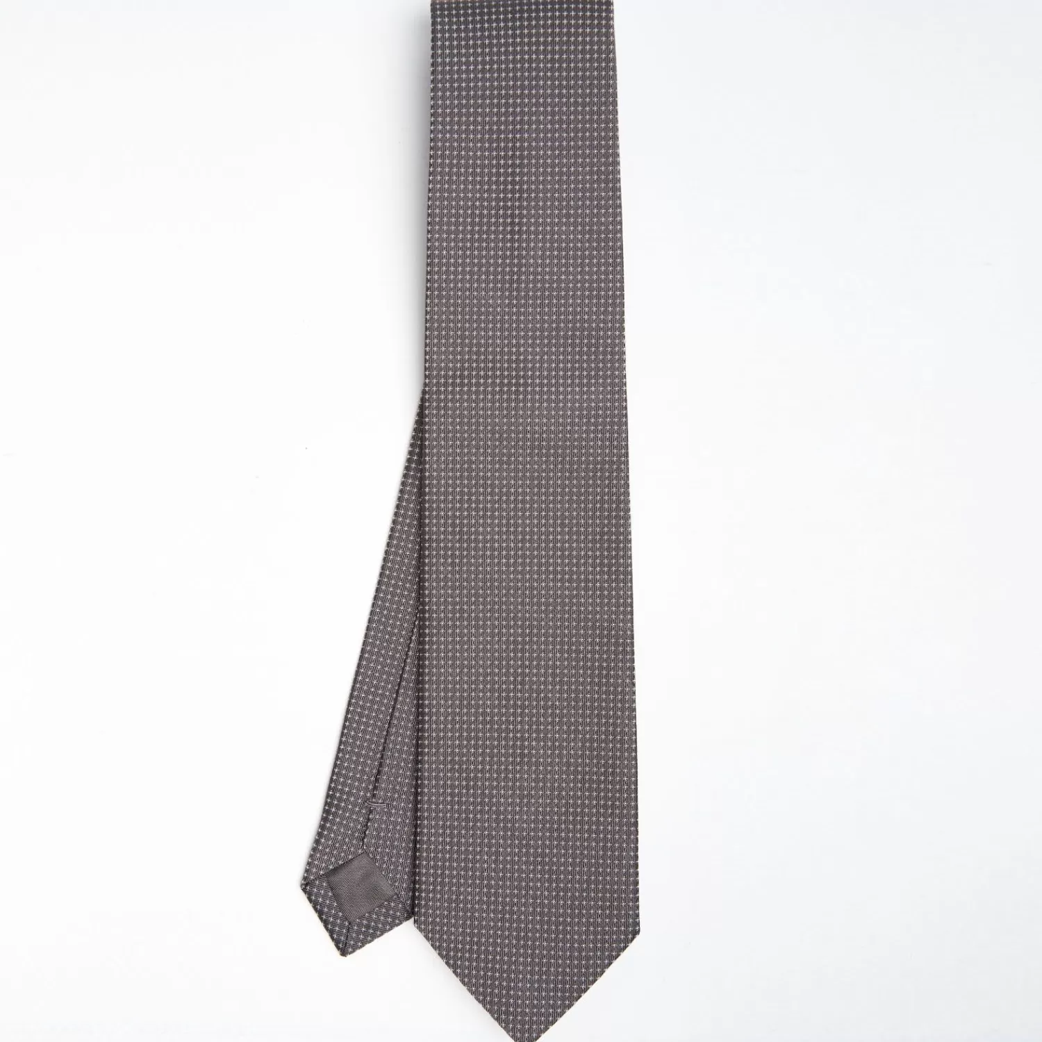 Dark Grey Ceremonial Jacquard Silk Tie>E.Marinella Best