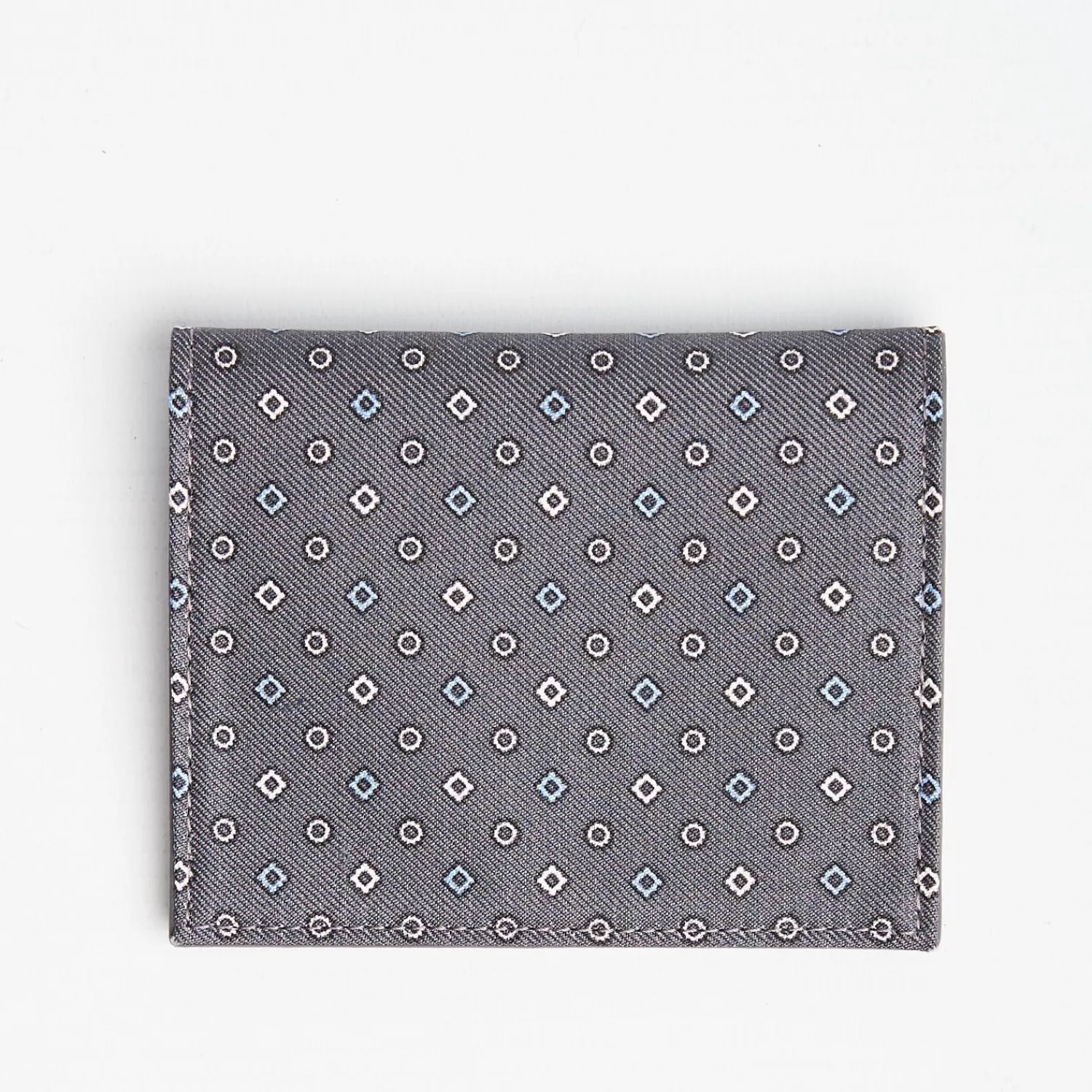Dark Grey Leather Folding Card Holder - 10 Compartments>E.Marinella Store