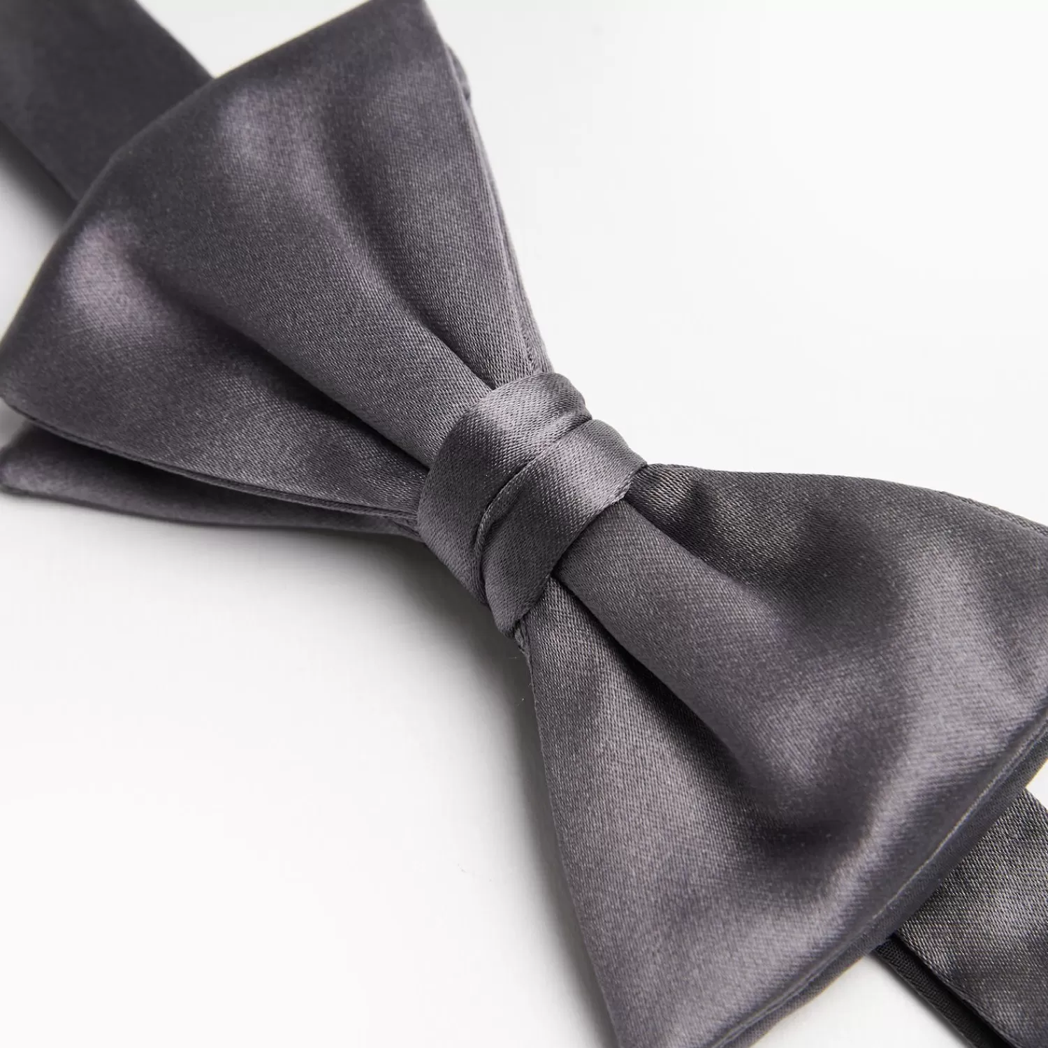 Dark Grey Pre-Knotted Silk Satin Bowtie - Solid Color>E.Marinella Cheap