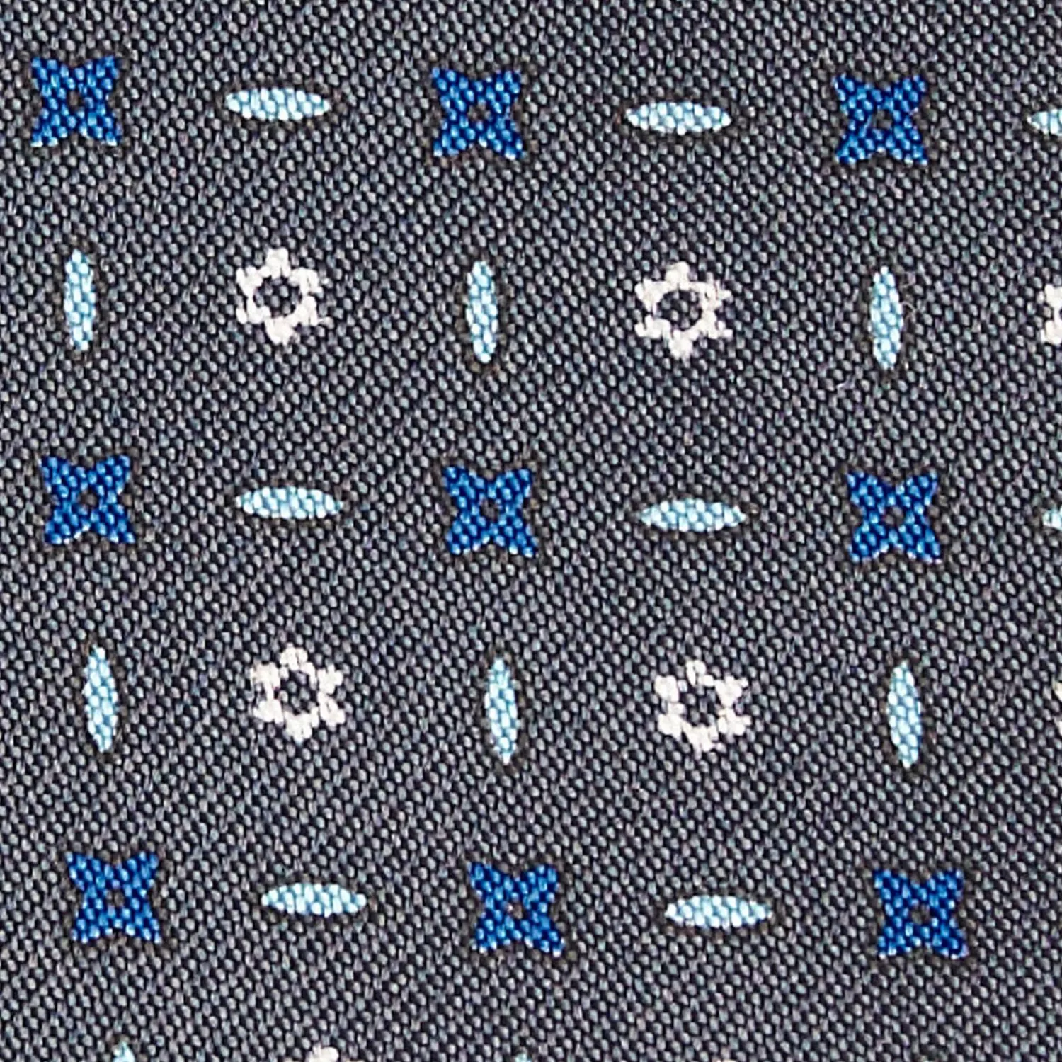 Dark Grey Silk Bowtie To Self-Tie - Small Flower Pattern>E.Marinella Cheap