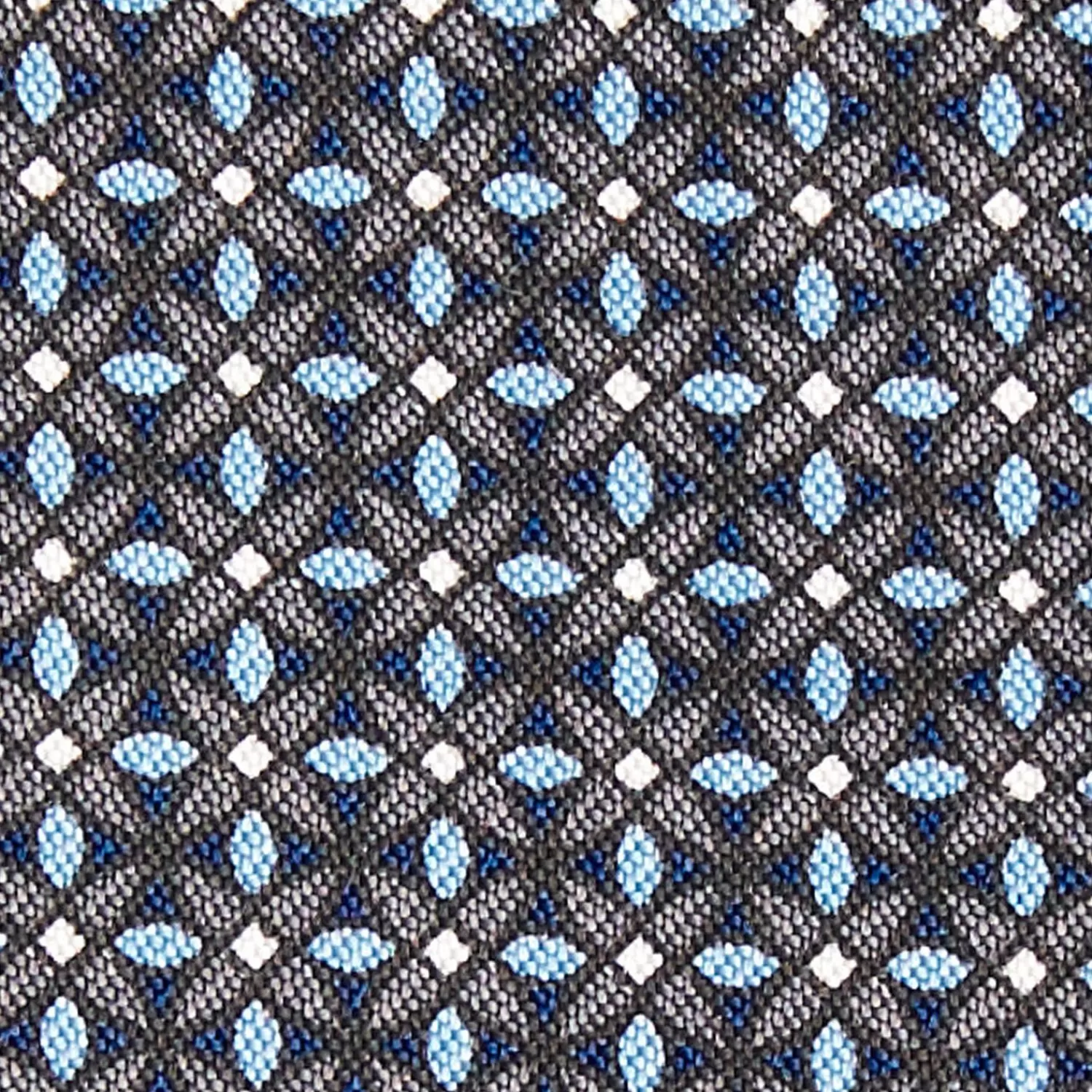 Dark Grey Silk Bowtie To Self-Tie - Small Flower Pattern>E.Marinella Sale