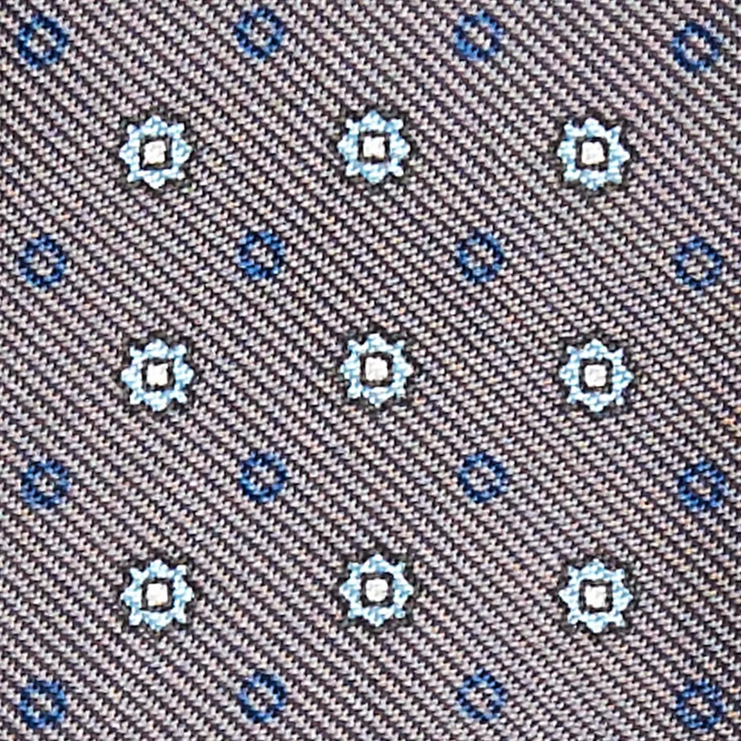Dark Grey Silk Bowtie To Self-Tie - Small Flower Pattern>E.Marinella New