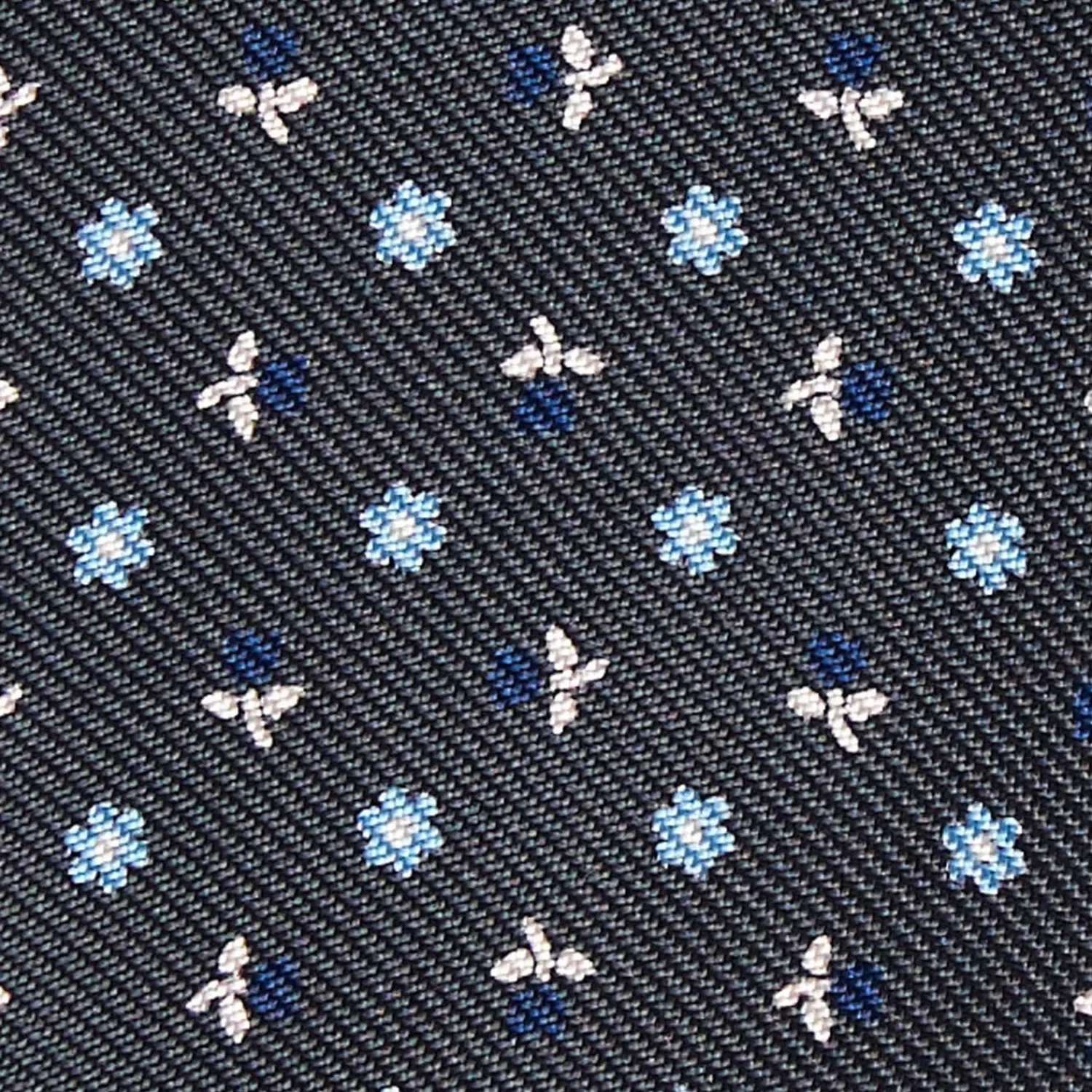 Dark Grey Silk Bowtie To Self-Tie - Small Flower Pattern>E.Marinella Cheap