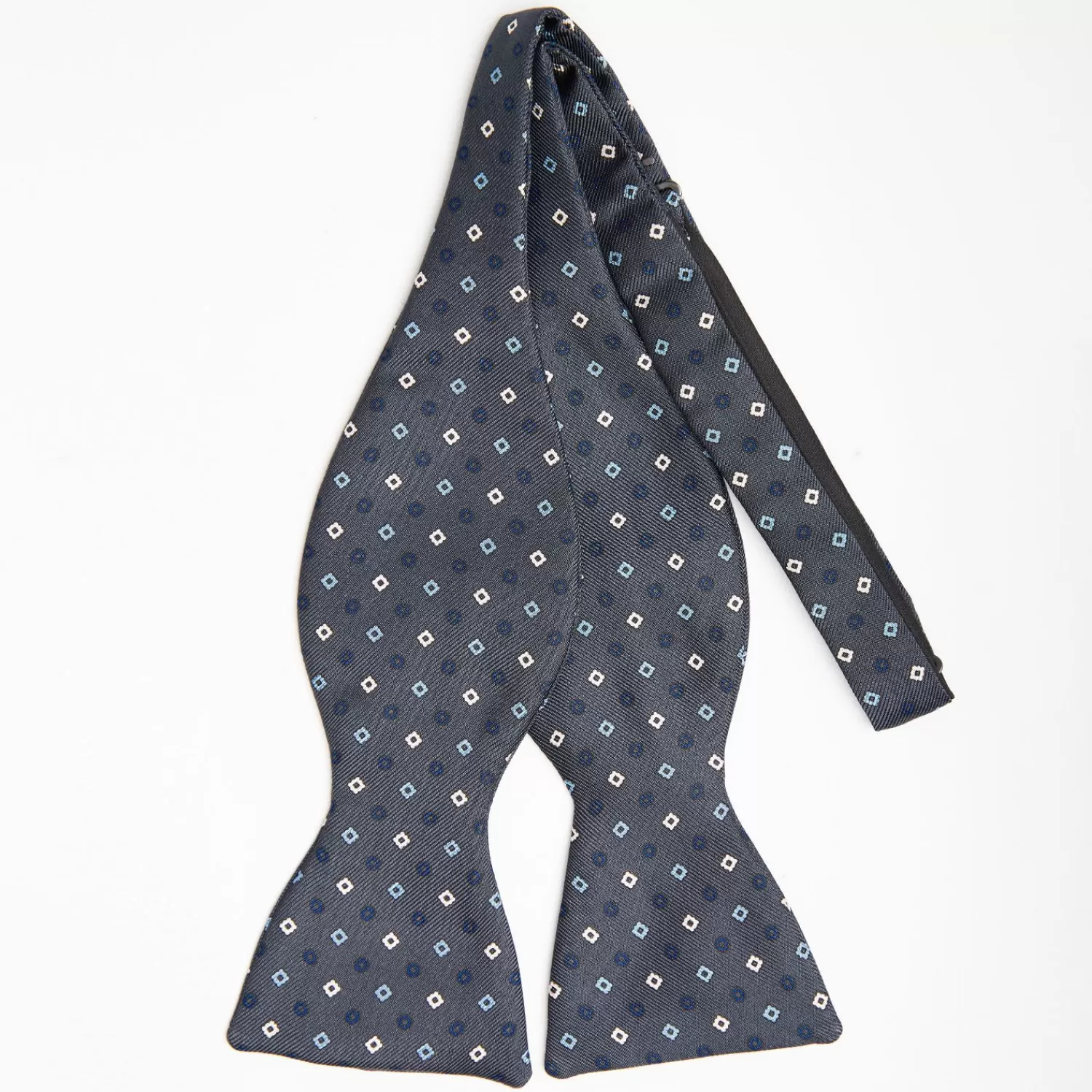 Dark Grey Silk Bowtie To Self-Tie Small Flower Pattern>E.Marinella Flash Sale
