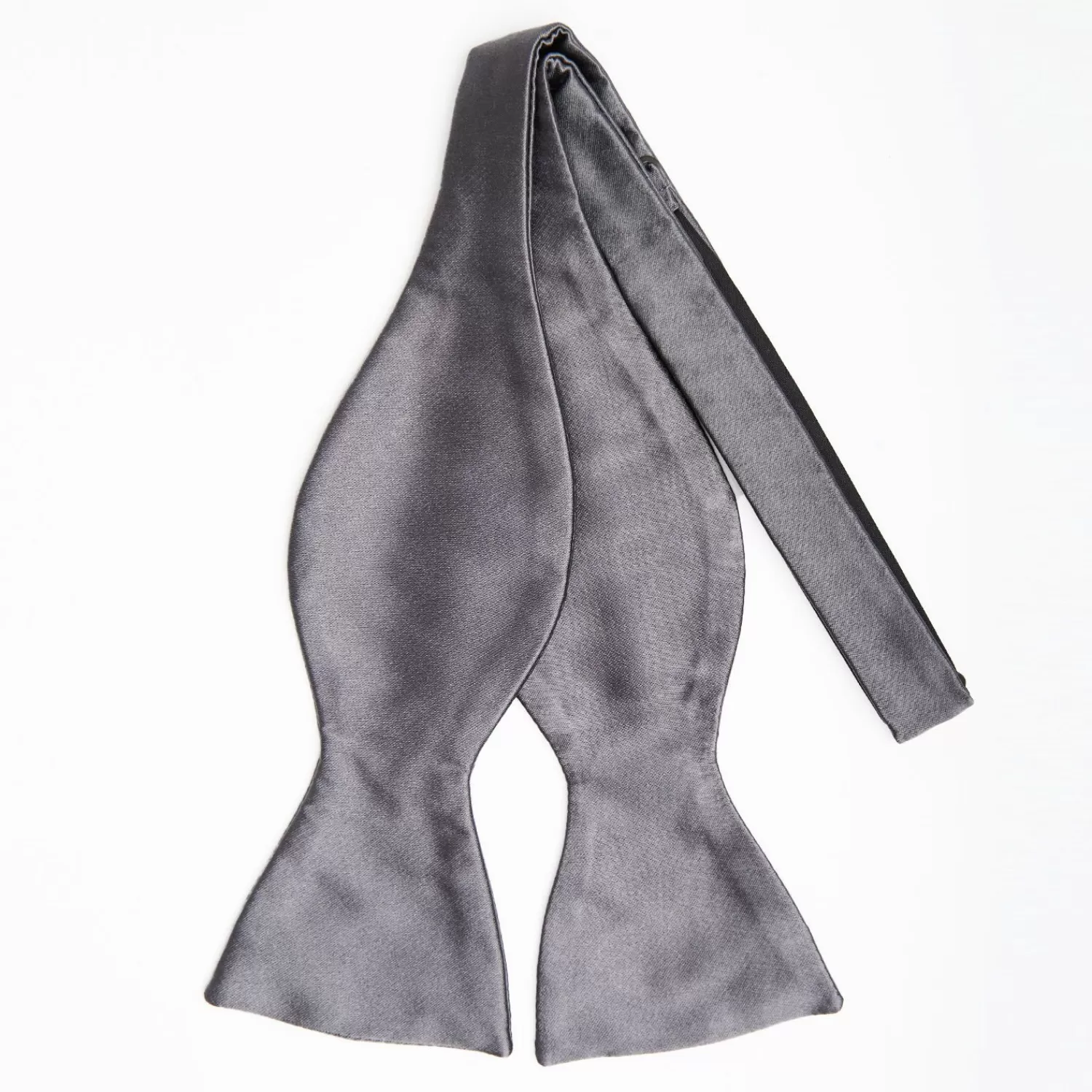 Dark Grey Silk Satin Bowtie To Self-Tie - Solid Color>E.Marinella Clearance
