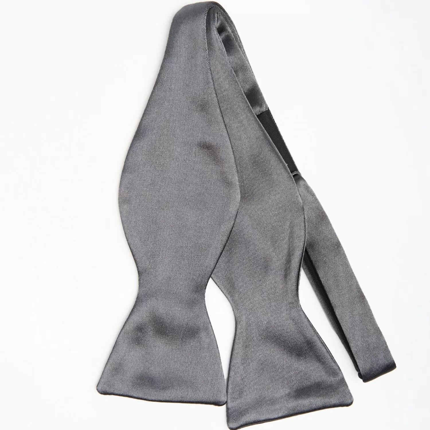 Dark Grey Silk Satin Bowtie To Self-Tie - Solid Color>E.Marinella Store
