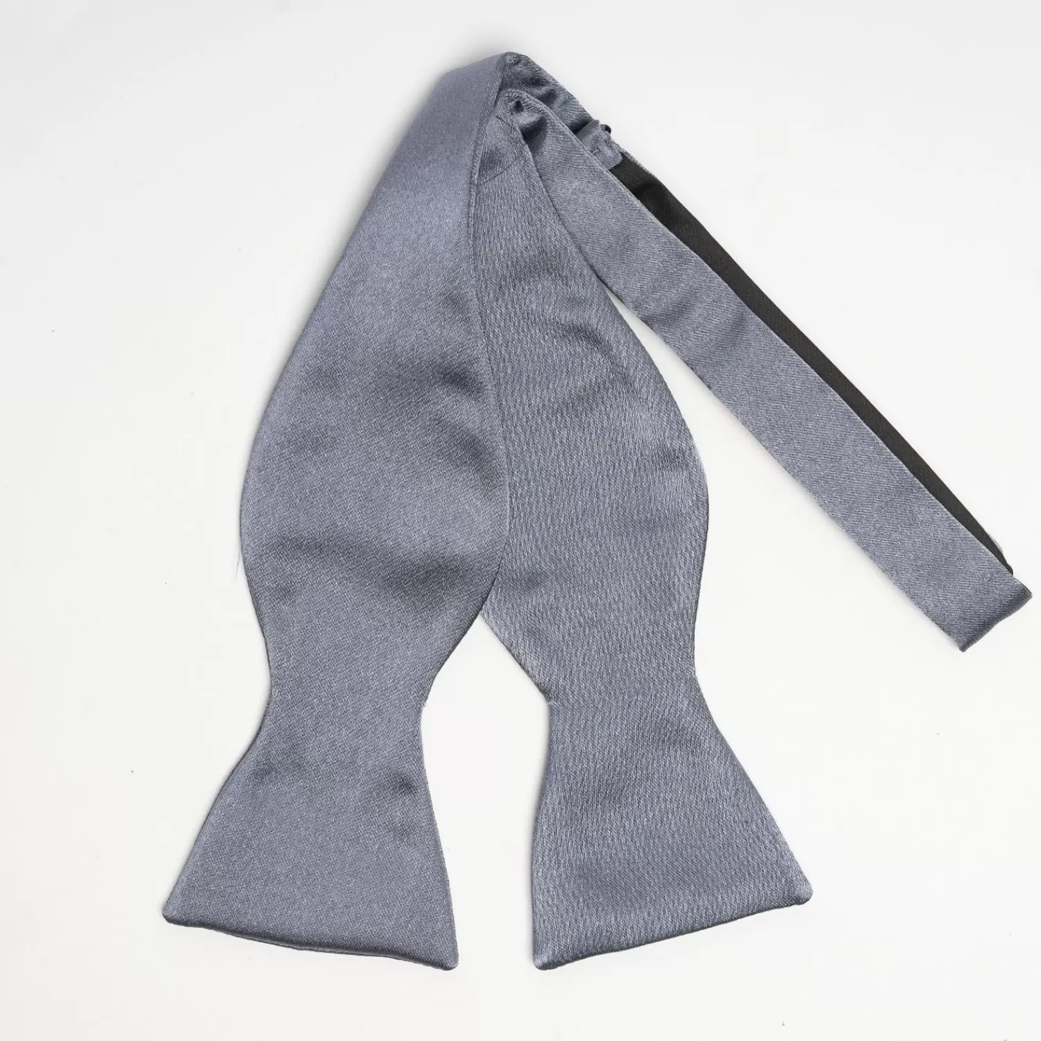 Dark Grey Silk Satin Bowtie To Self-Tie - Solid Color>E.Marinella Fashion