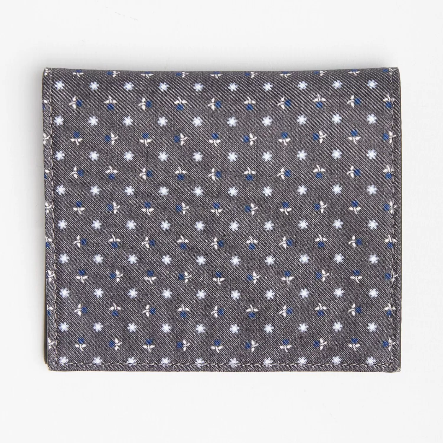 Dark Grey Small Wallet In Silk And Leather>E.Marinella Shop