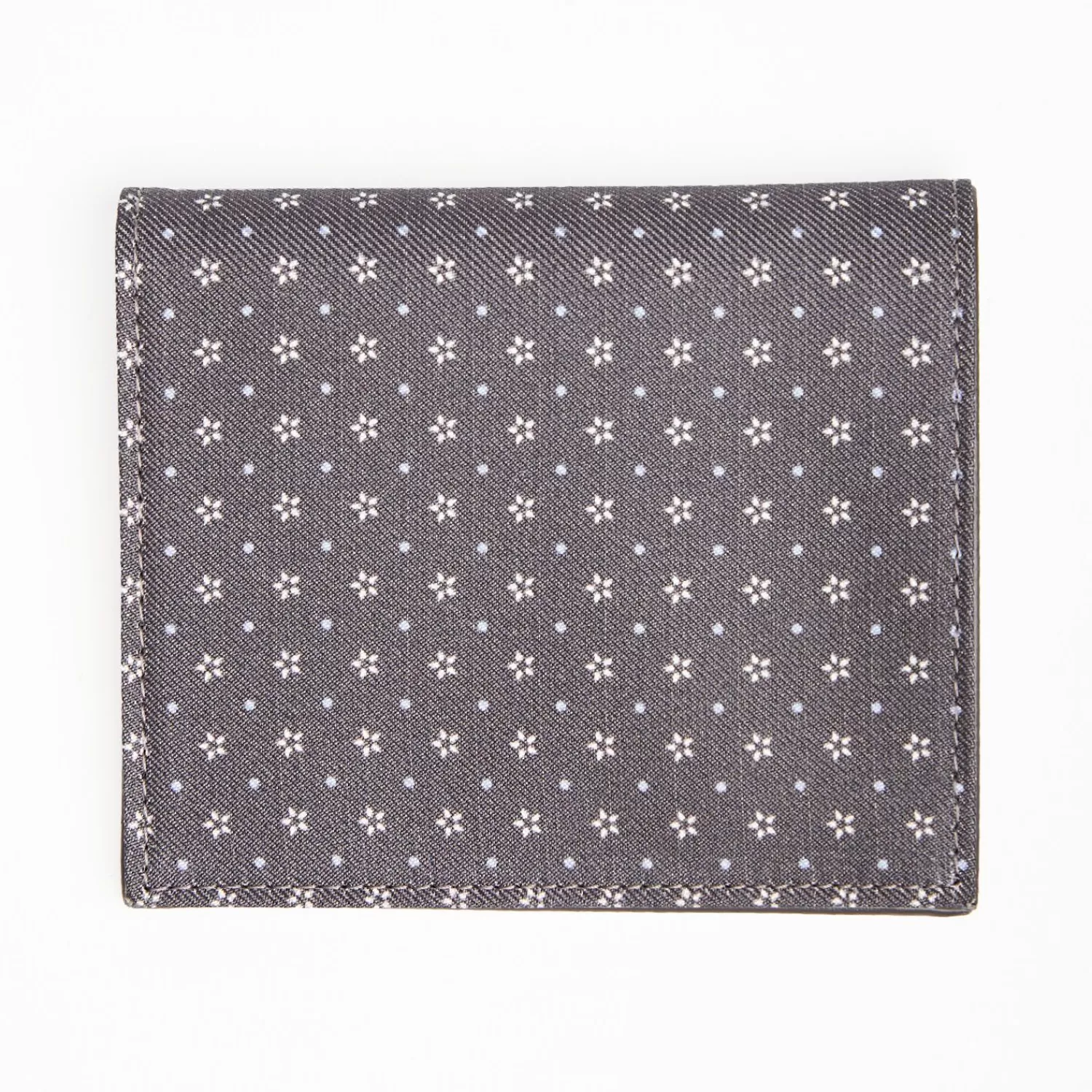 Dark Grey Small Wallet In Silk And Leather>E.Marinella New