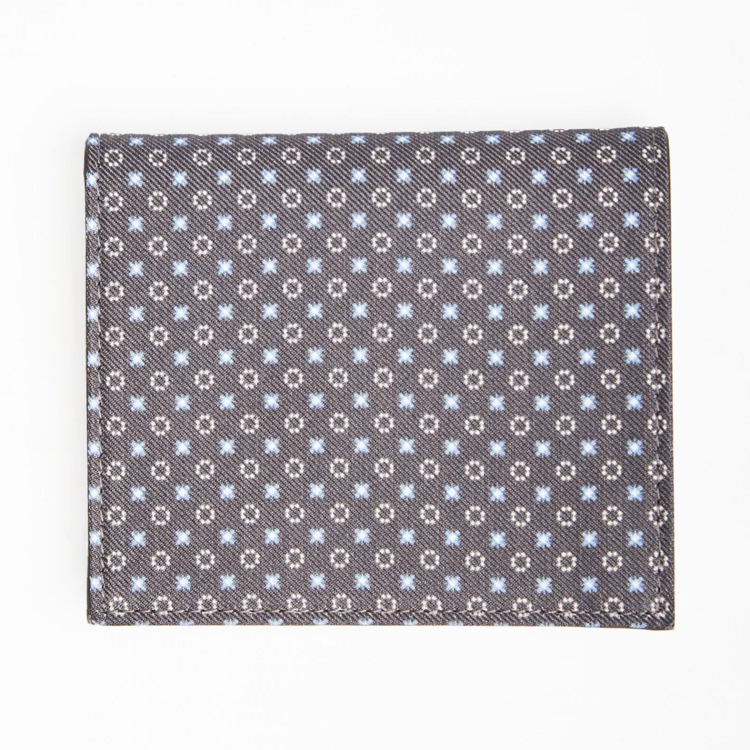 Dark Grey Small Wallet In Silk And Leather>E.Marinella Best Sale