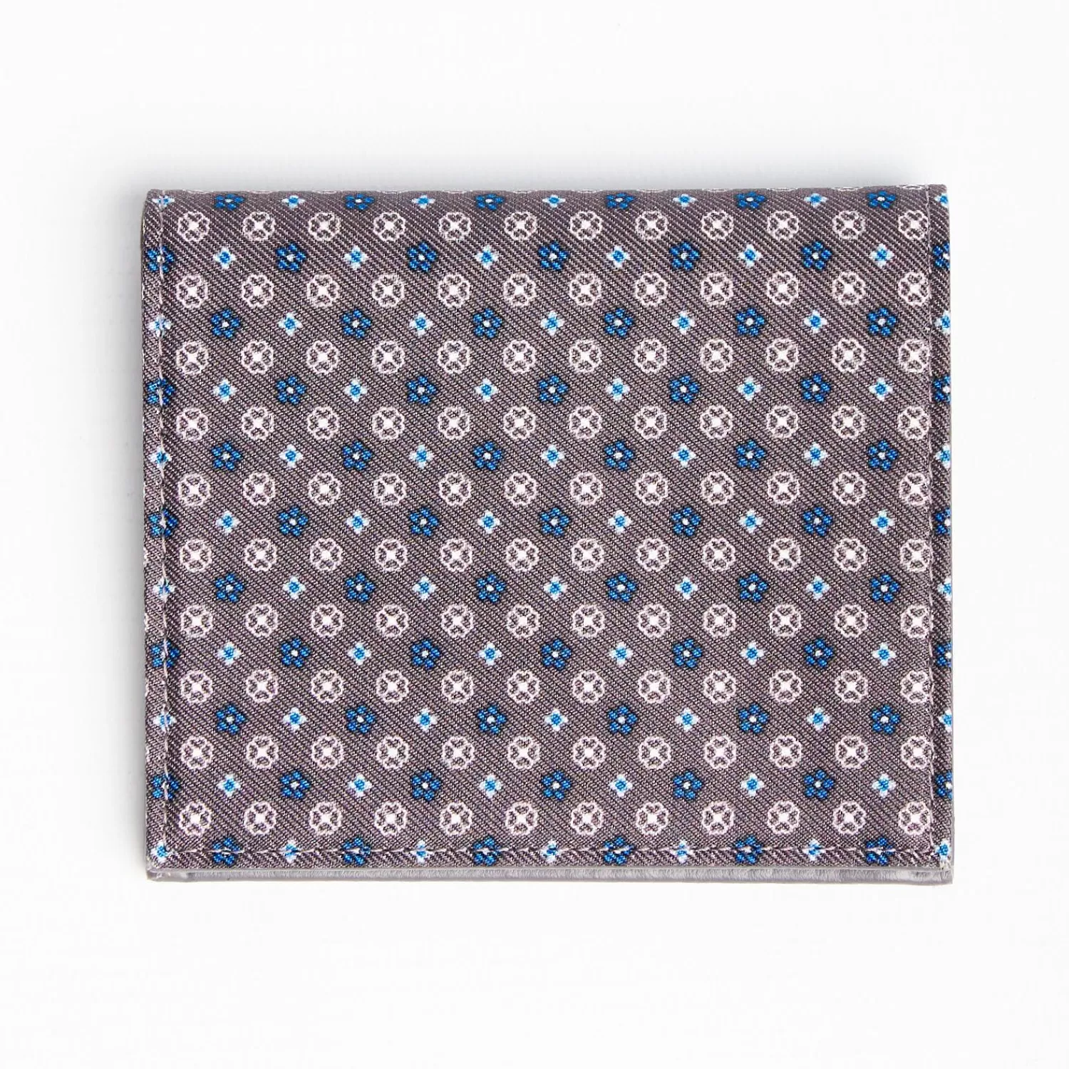 Dark Grey Small Wallet In Silk And Leather>E.Marinella Hot