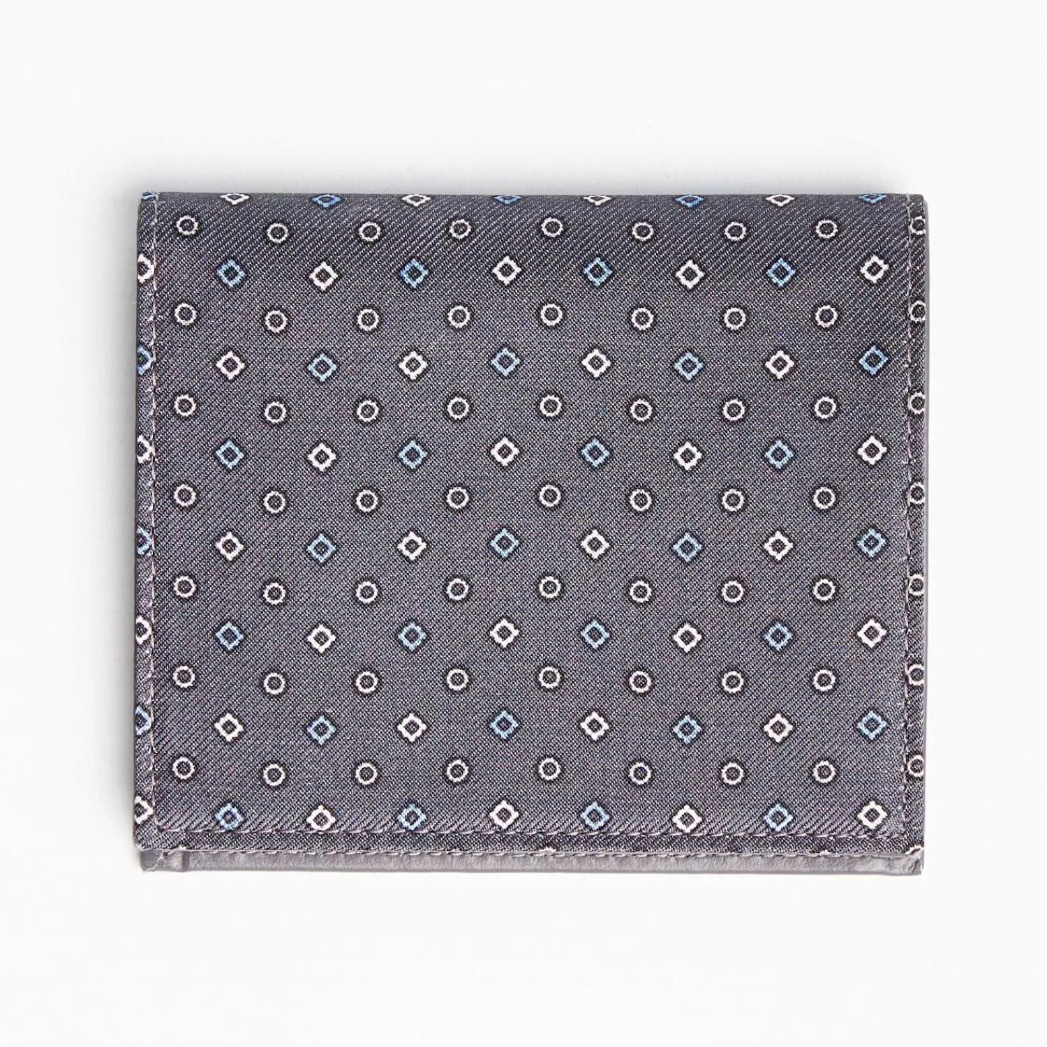 Dark Grey Small Wallet In Silk And Leather>E.Marinella Best Sale