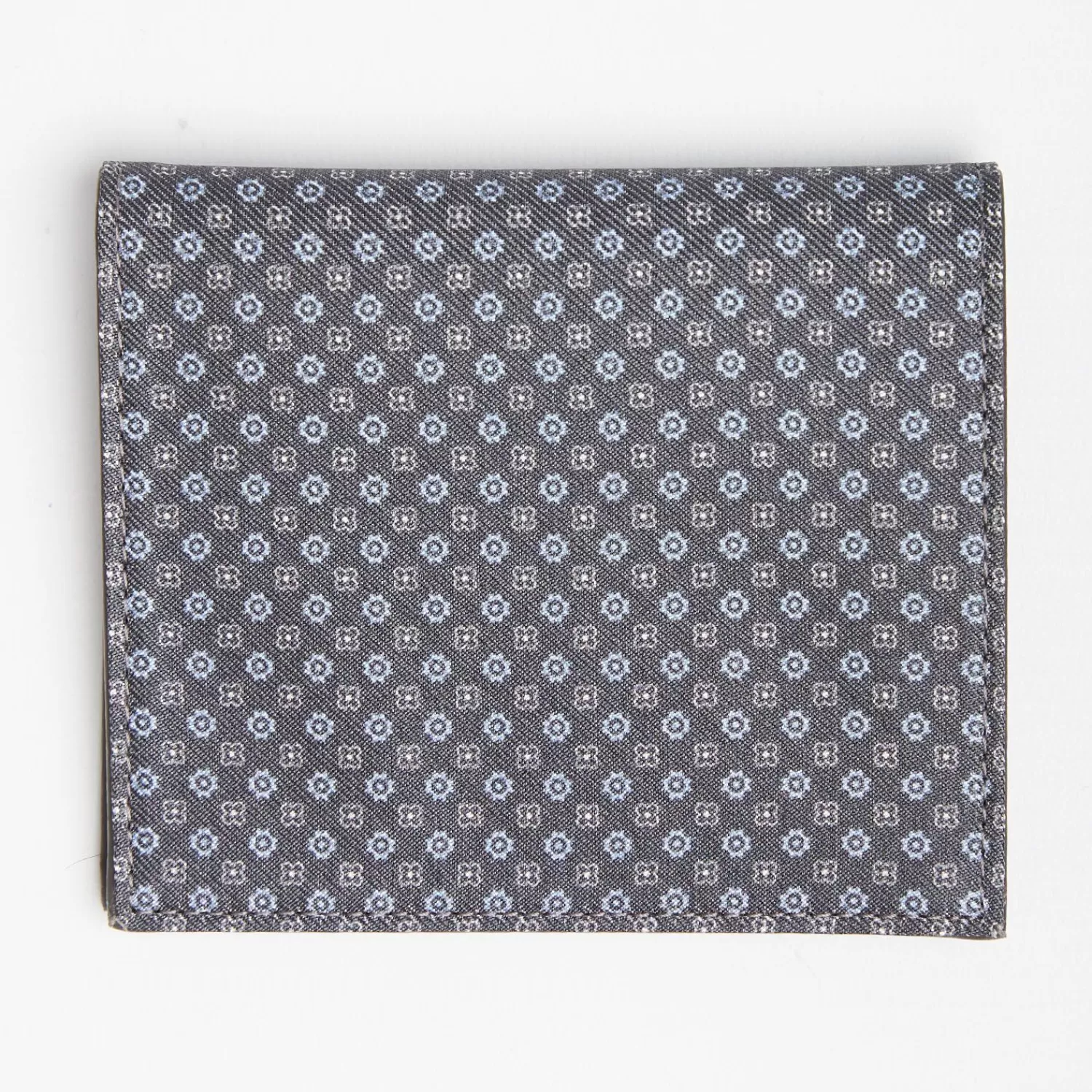Dark Grey Small Wallet In Silk And Leather>E.Marinella Shop