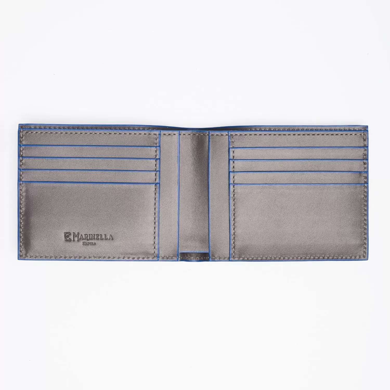 Dark Grey Smooth Leather Horizontal Wallet>E.Marinella Best Sale