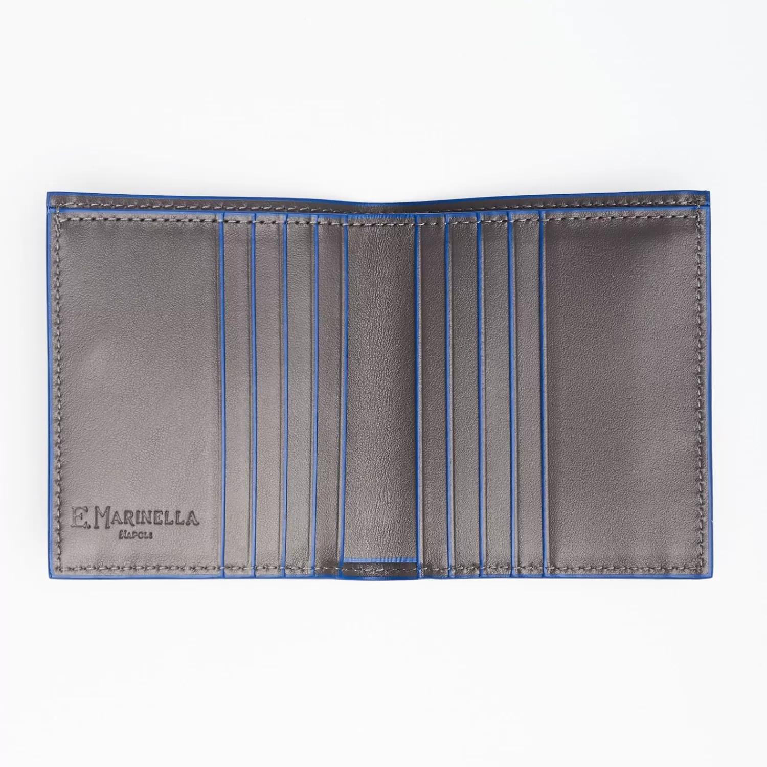 Dark Grey Smooth Leather Small Wallet>E.Marinella Sale