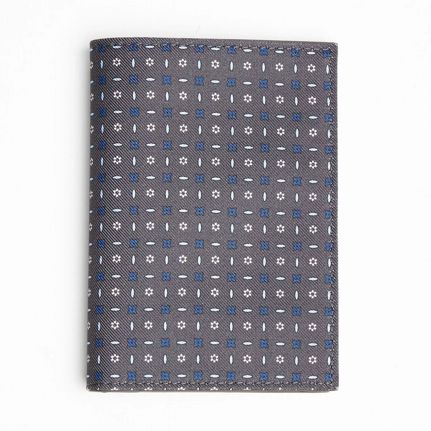 Dark Grey Vertical Wallet In Silk And Leather>E.Marinella Outlet
