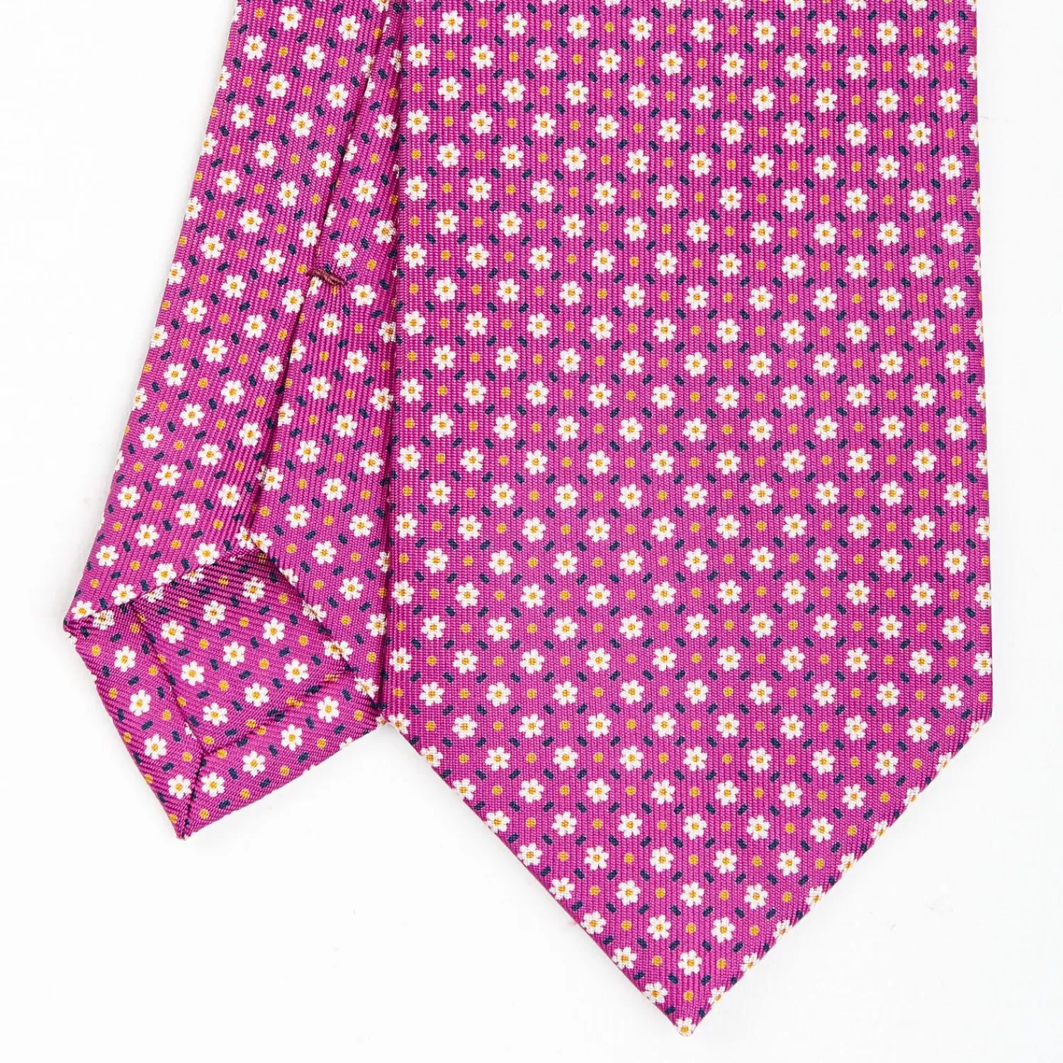 Fuchsia Sartorial Classic Silk Tie - Small Flower Pattern>E.Marinella Cheap