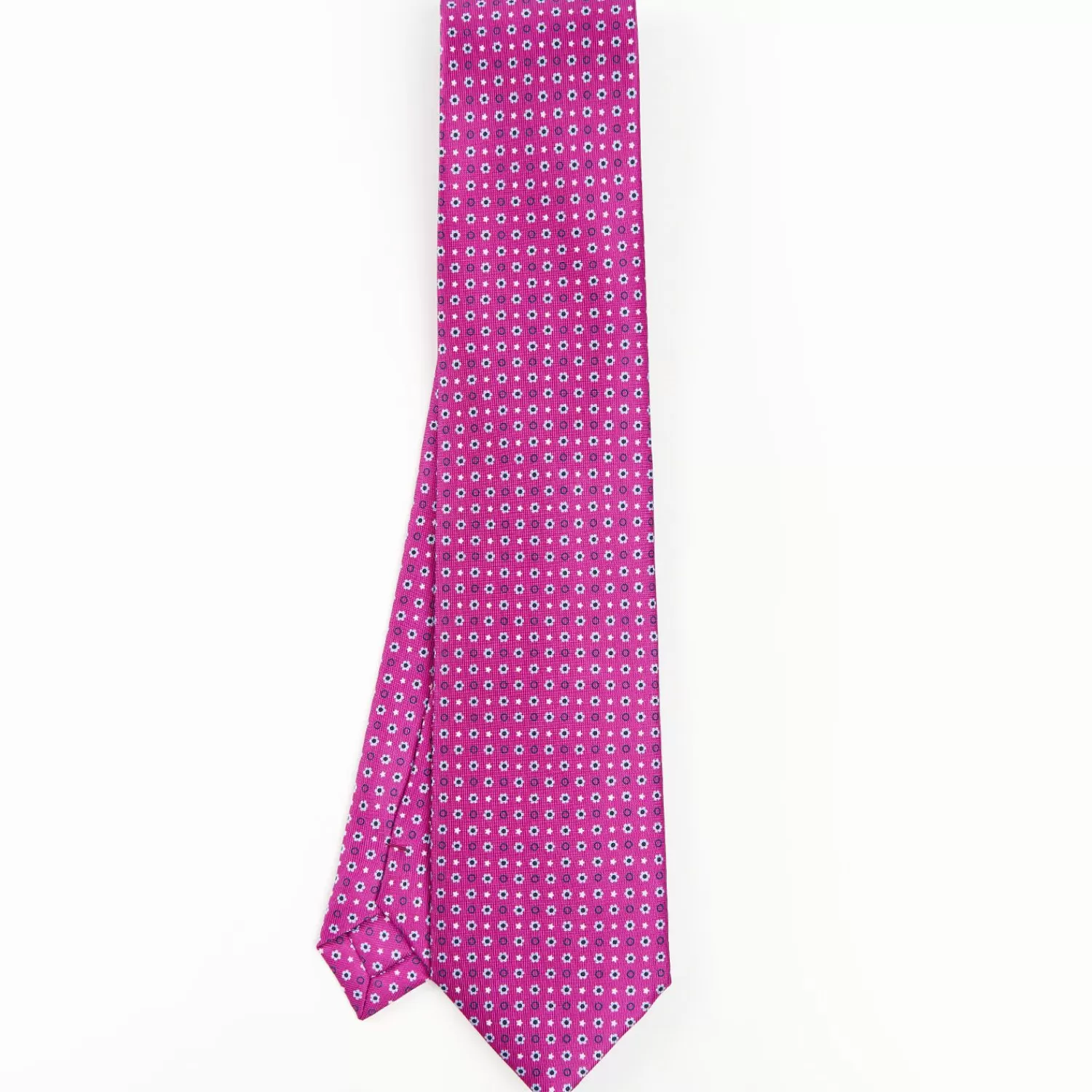 Fuchsia Sartorial Classic Silk Tie - Small Flower Pattern>E.Marinella Cheap