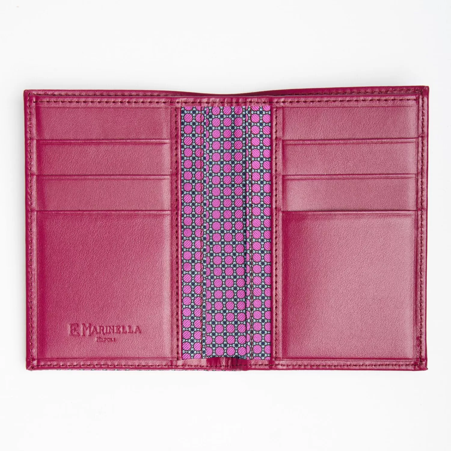 Fuchsia Vertical Wallet In Silk And Leather>E.Marinella Cheap