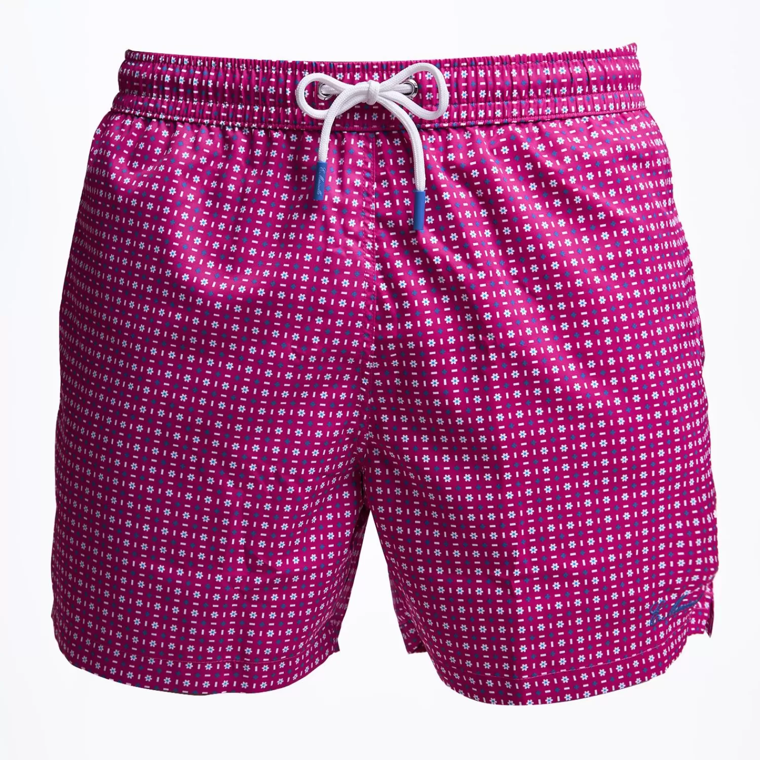 Fucsia Swim Short - Small Flower Pattern>E.Marinella Shop