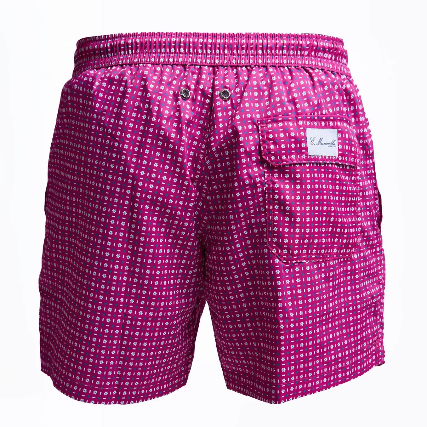 Fucsia Swim Short - Small Flower Pattern>E.Marinella Shop