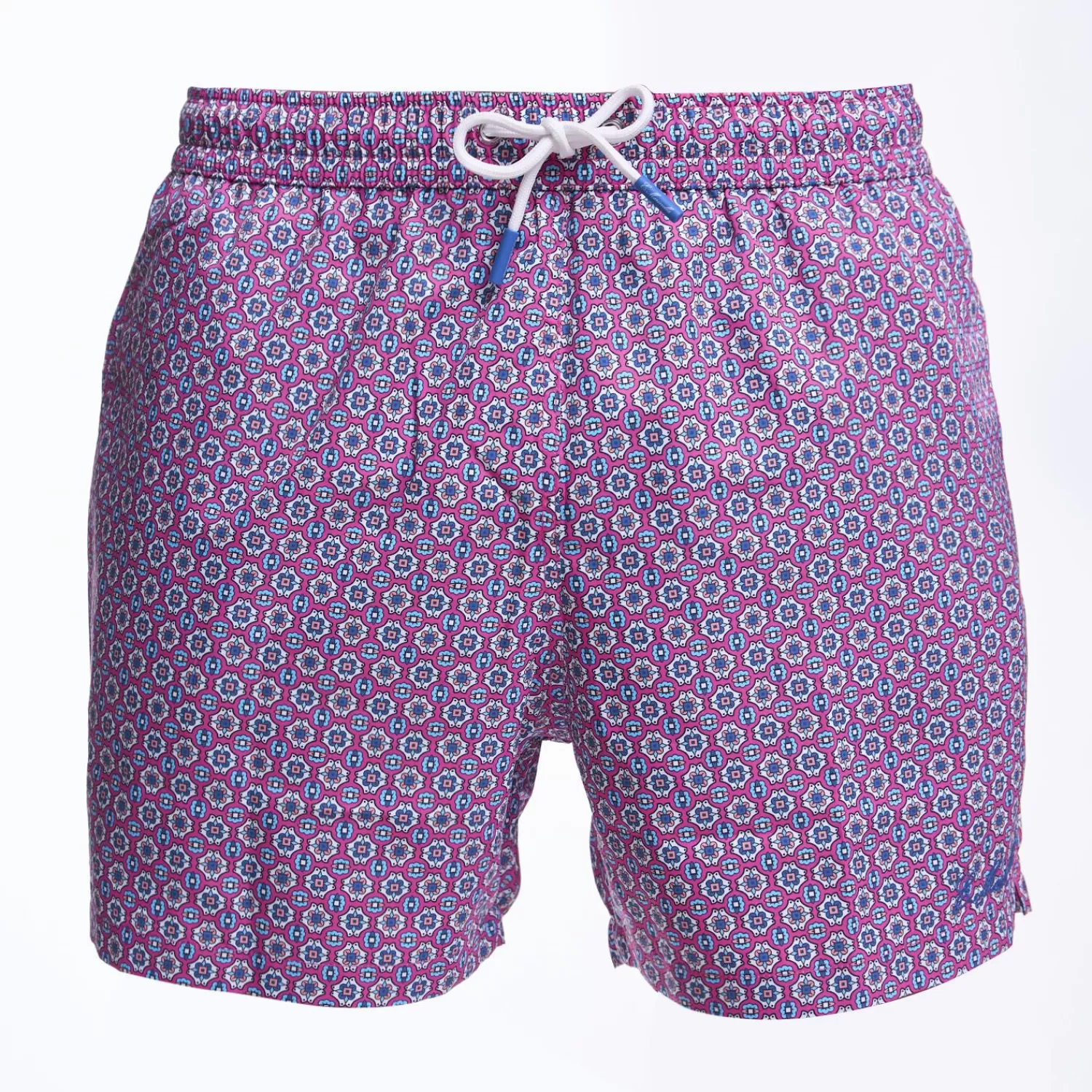 Fucsia Swim Short- Large Flower Pattern>E.Marinella Store