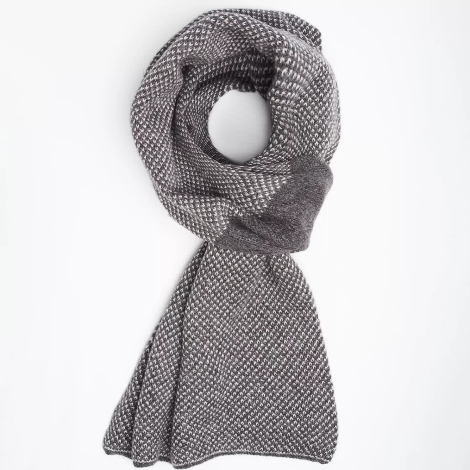 Gray And Beige Two-Tone Cashmere Neck Warmer>E.Marinella Cheap