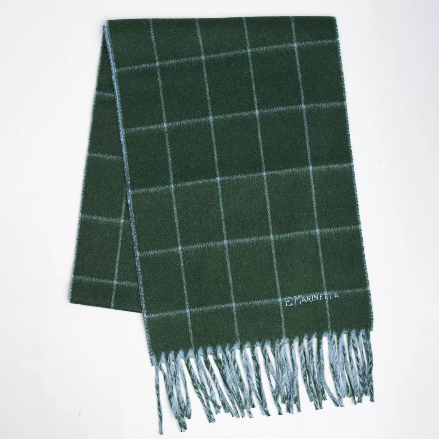 Green And Blue Cashmere Double Scarf>E.Marinella Sale