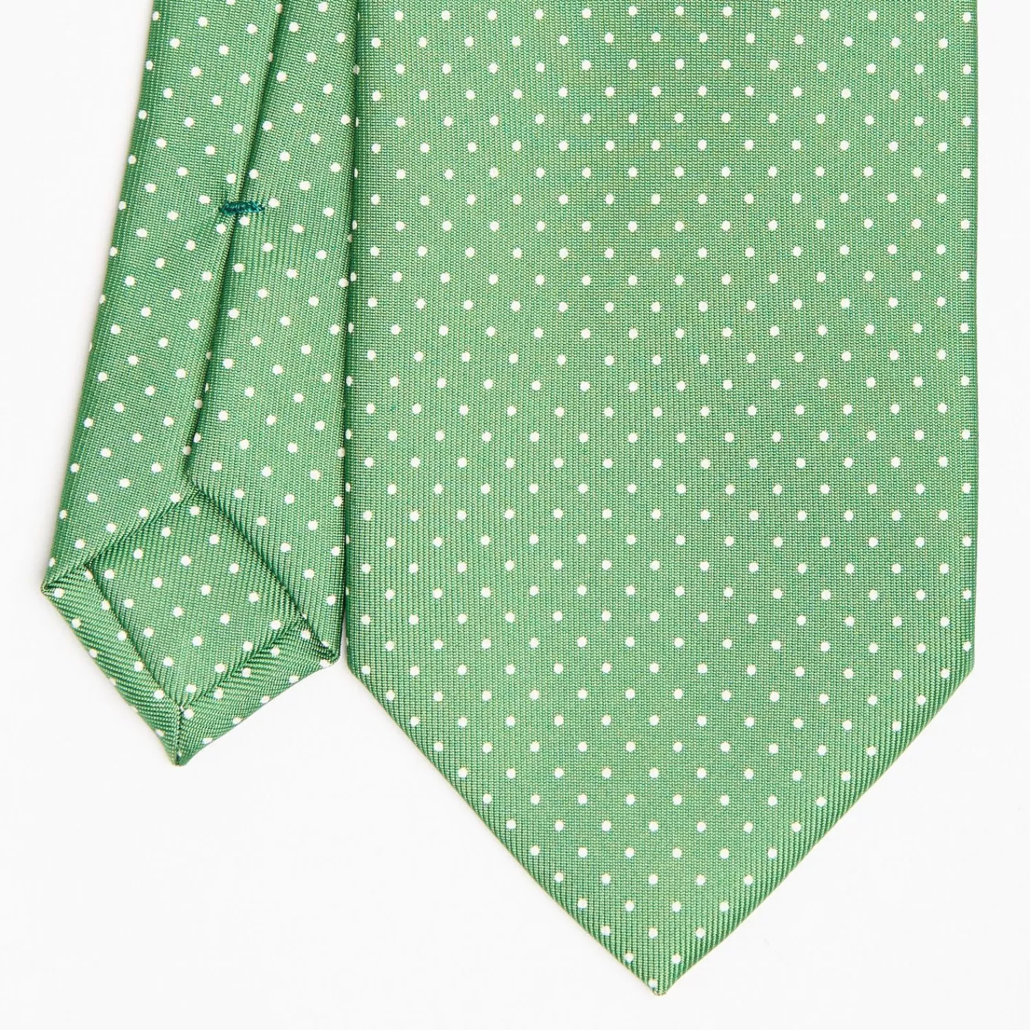 Green Sartorial Classic Silk Tie Polka Dot Pattern>E.Marinella Clearance