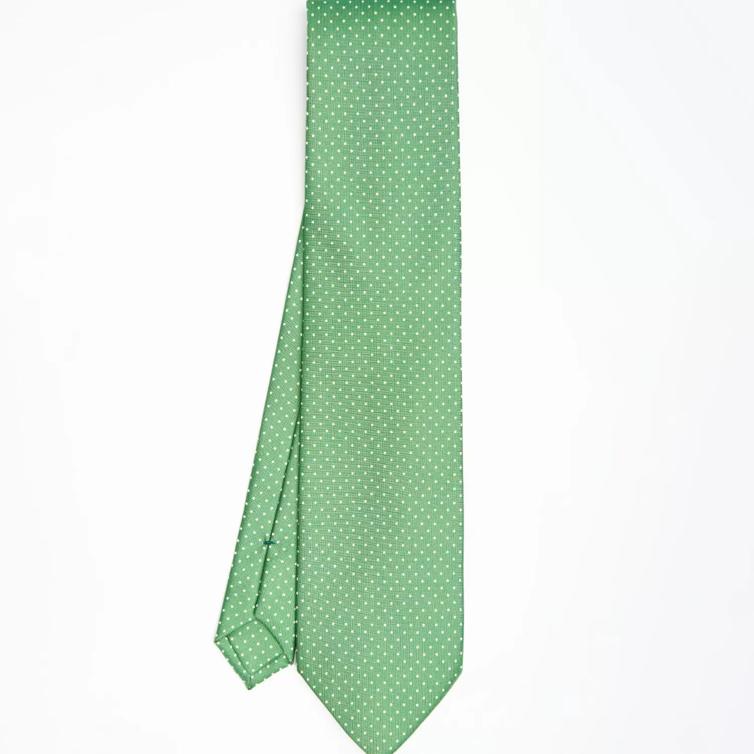 Green Sartorial Classic Silk Tie Polka Dot Pattern>E.Marinella Clearance
