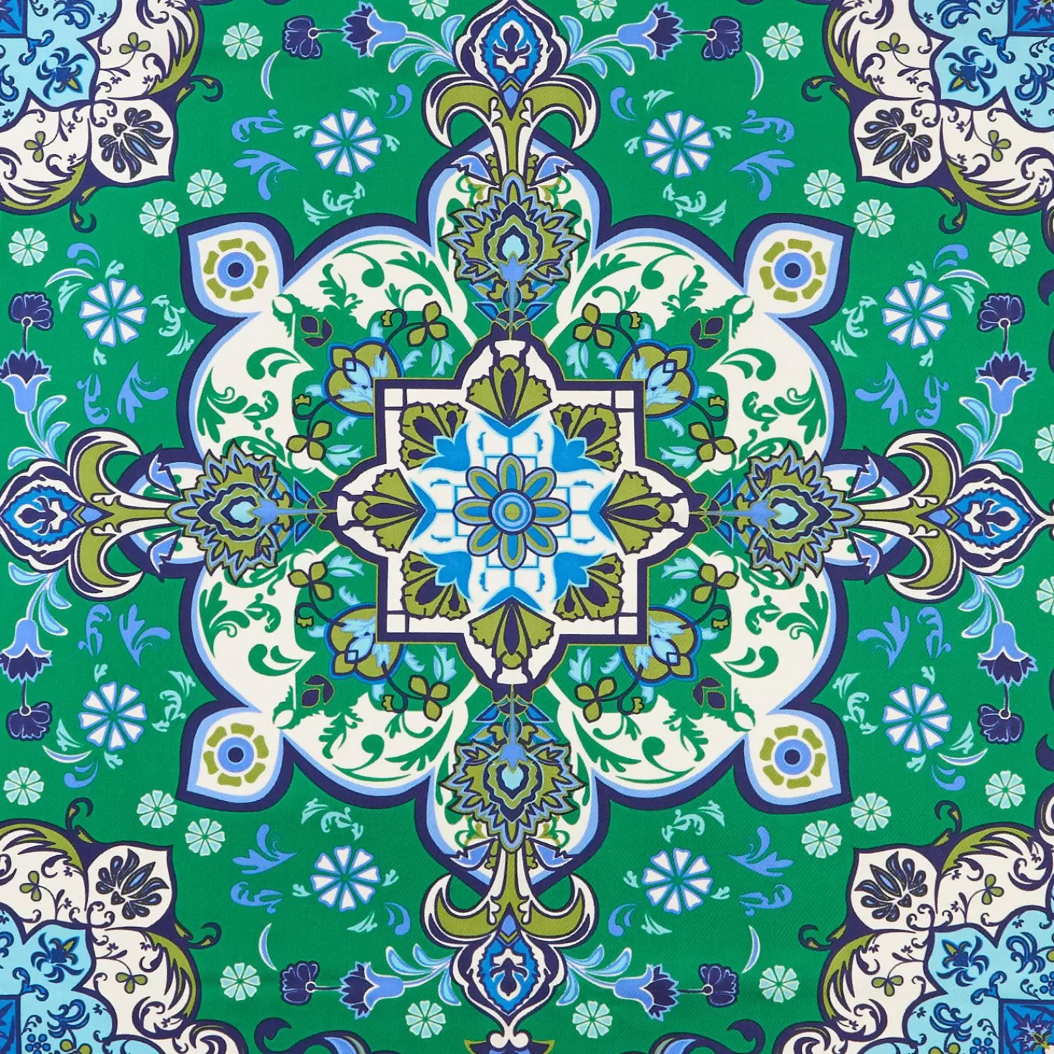 Green Silk Scarf 90 - Mediterranean Vibes>E.Marinella Discount