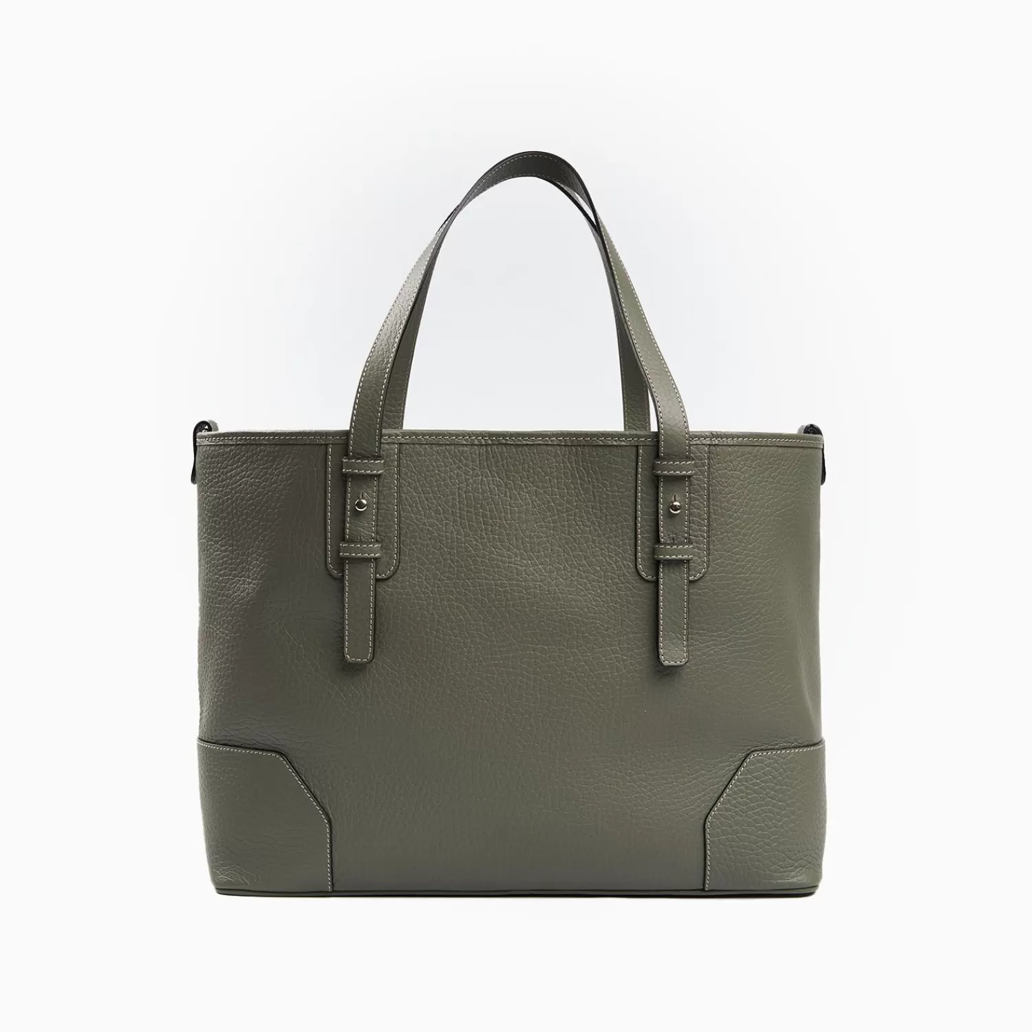 Green Textured Leather Tote Bag>E.Marinella Fashion
