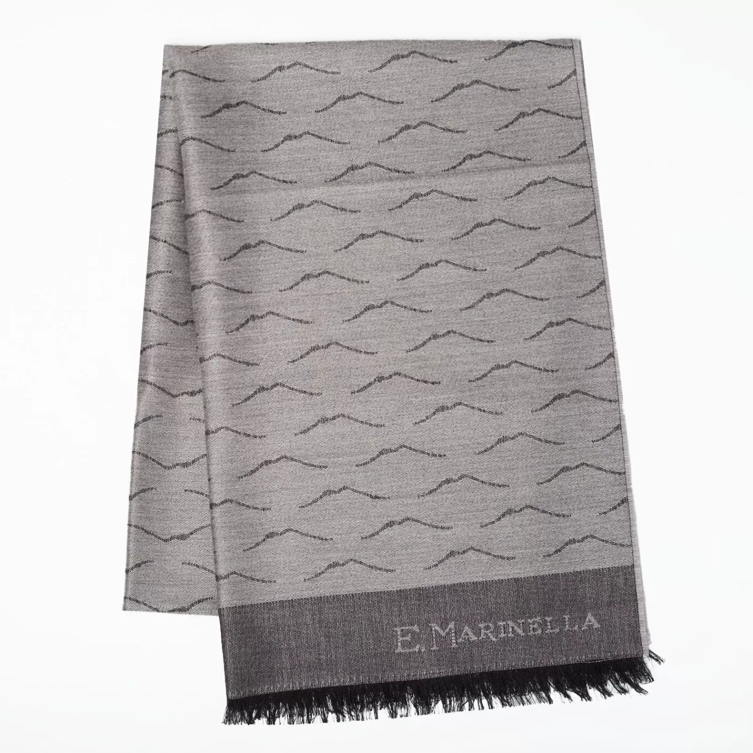 Grey Vesuvius Wool And Silk Scarf>E.Marinella Hot