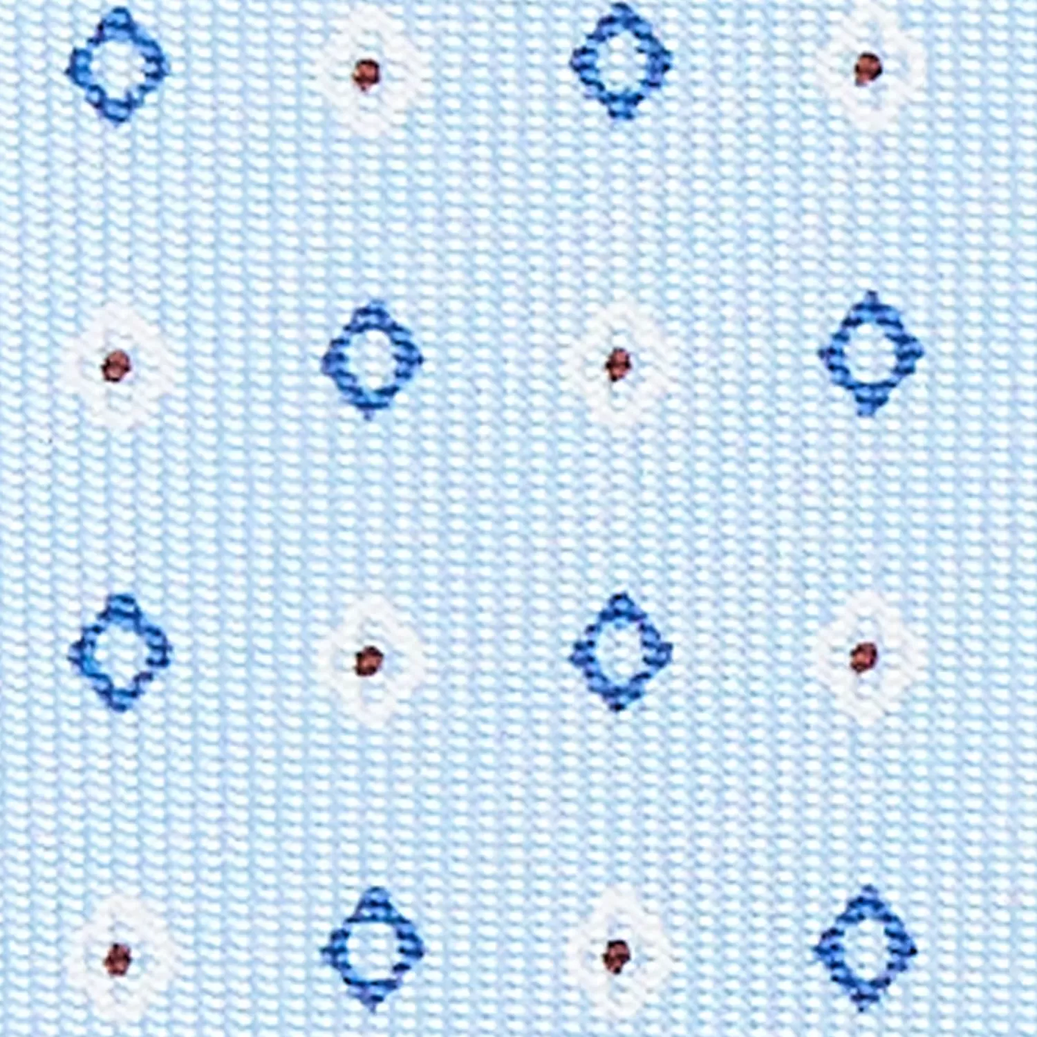 Light Blue 7 Fold Sartorial Silk Tie - Small Flower Pattern>E.Marinella Cheap