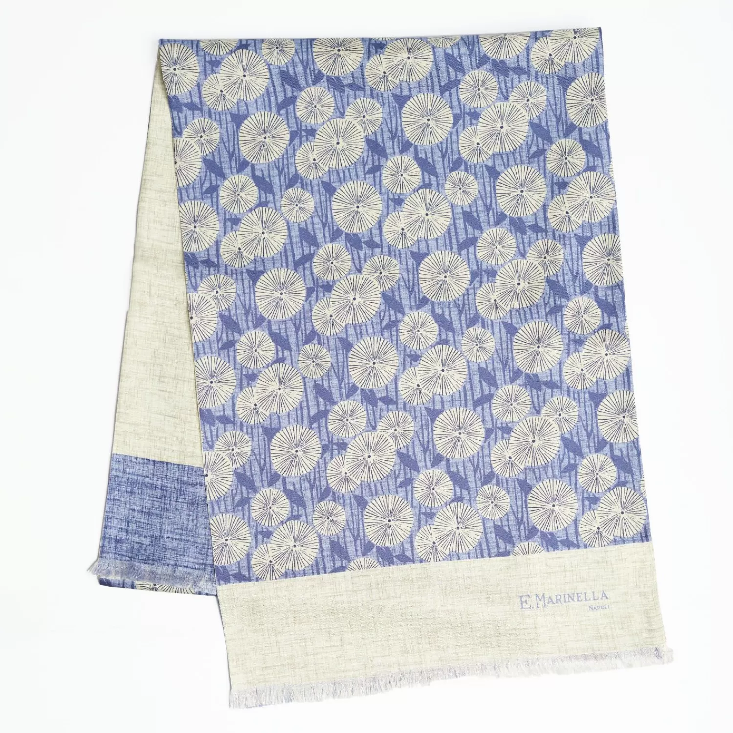 Light Blue And Beige Double Silk Scarf>E.Marinella Hot
